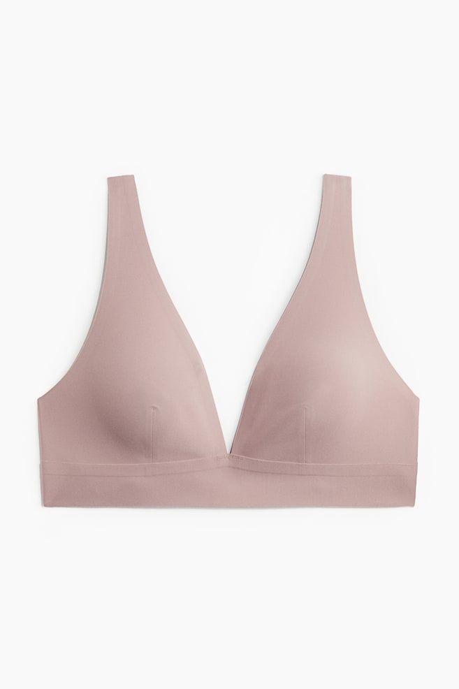 Soft microfibre bra - Dusty pink/Dark brown/Light dusty pink/Black - 1