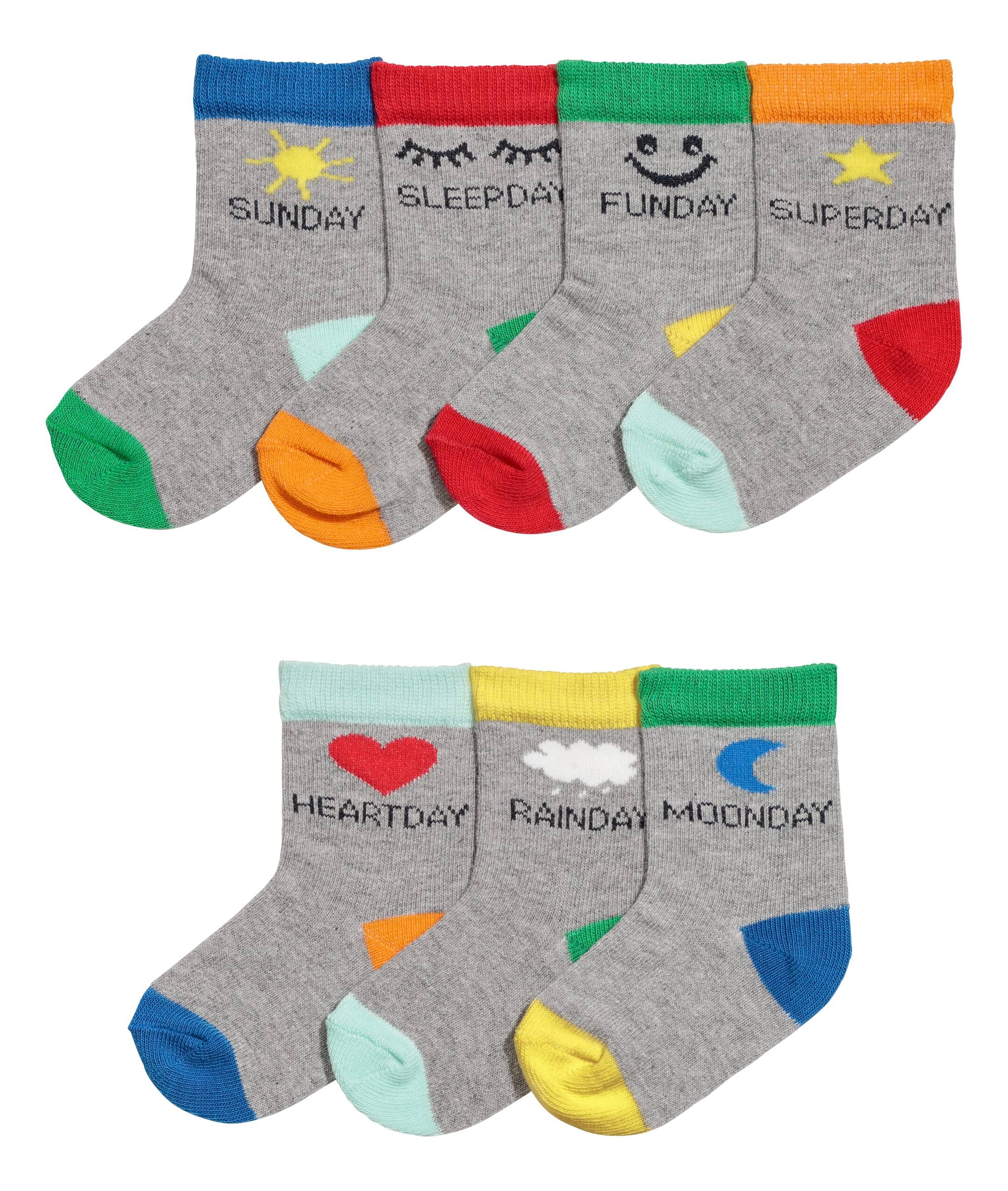 Näytä suurempi kuva: 7 paria sukkia - Harmaa/Monivärinen - Kids | H&M FI 1