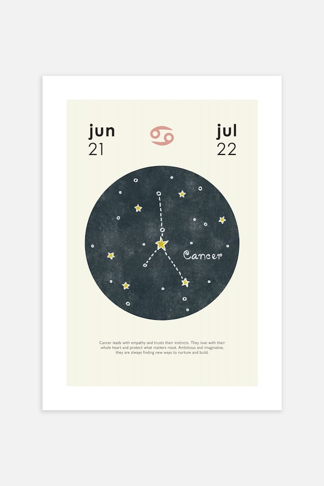 Zodiac Póster - Cancer/Gemini/Virgo/Saggitarius/Leo/Aries/Scorpio/Capricorn/Aquarius/Libra/Pisces - 1