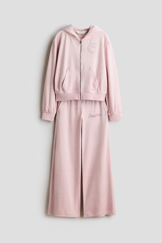 2-piece motif-detail velour set - Light dusty pink/SmileyWorld®/Light blue/Cinnamoroll - 1