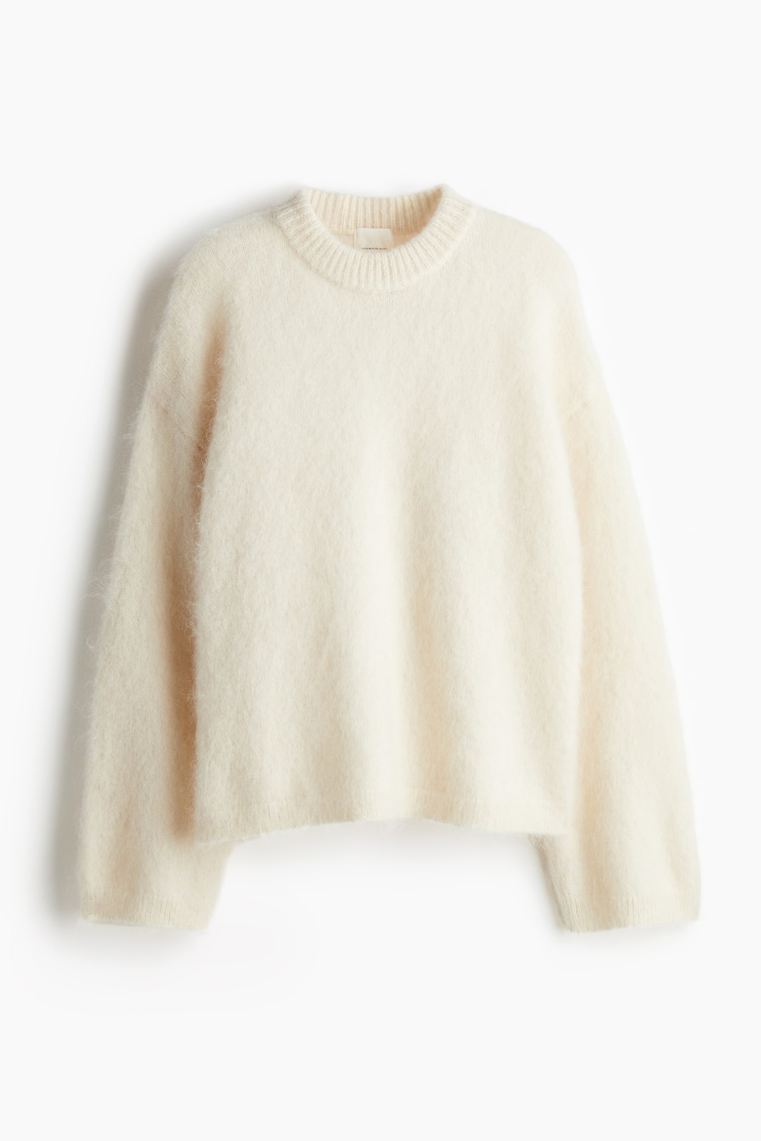 Oversized mohair-blend jumper - Cream/Burgundy/Dark grey marl/Dark beige/Light grey marl - 2