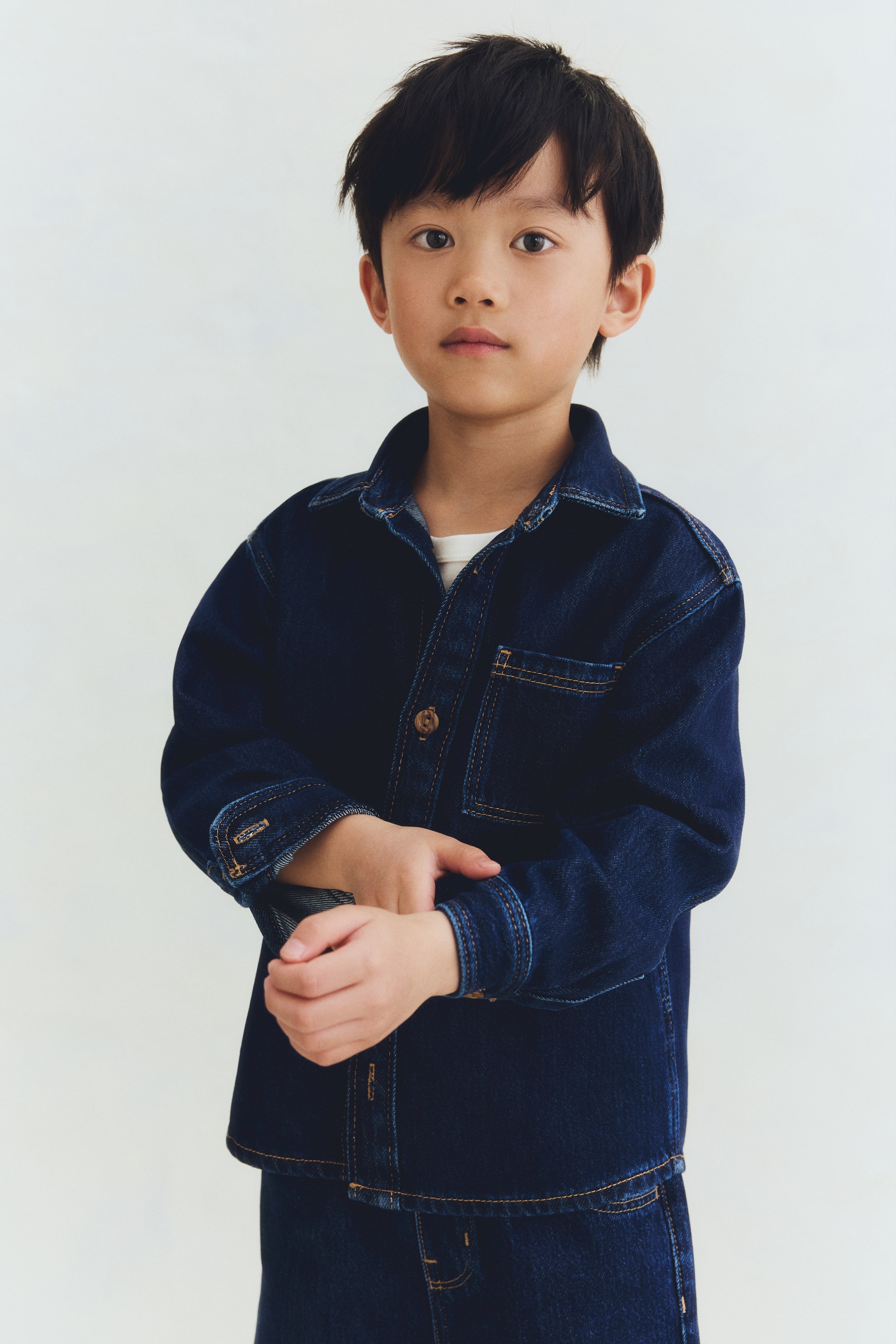 Grotere afbeelding bekijken: Denim overshirt - Donker denimblauw - KINDEREN | H&M BE 1