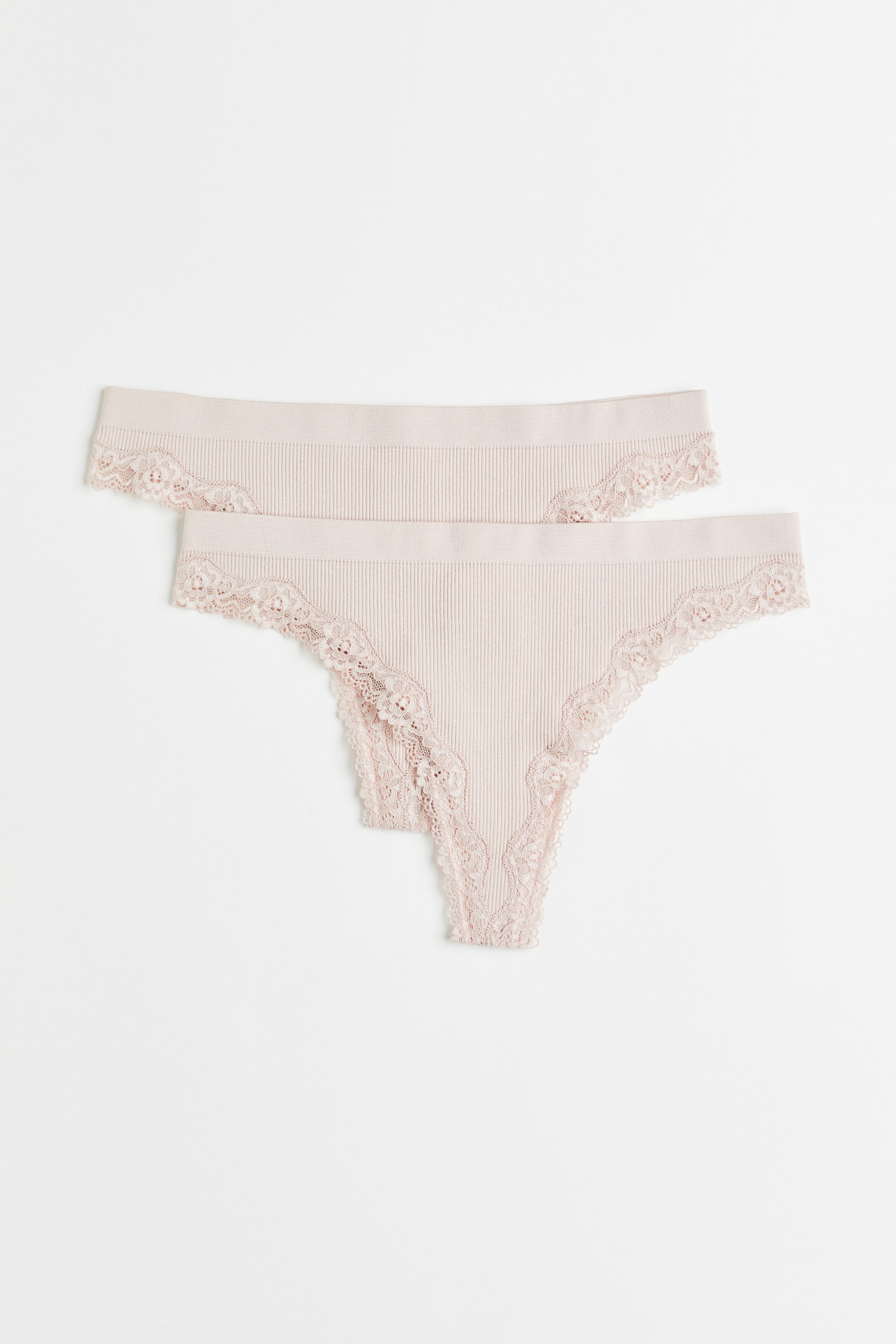 View larger image: 2-pack Brazilian briefs - Powder pink - Ladies | H&M IN 1