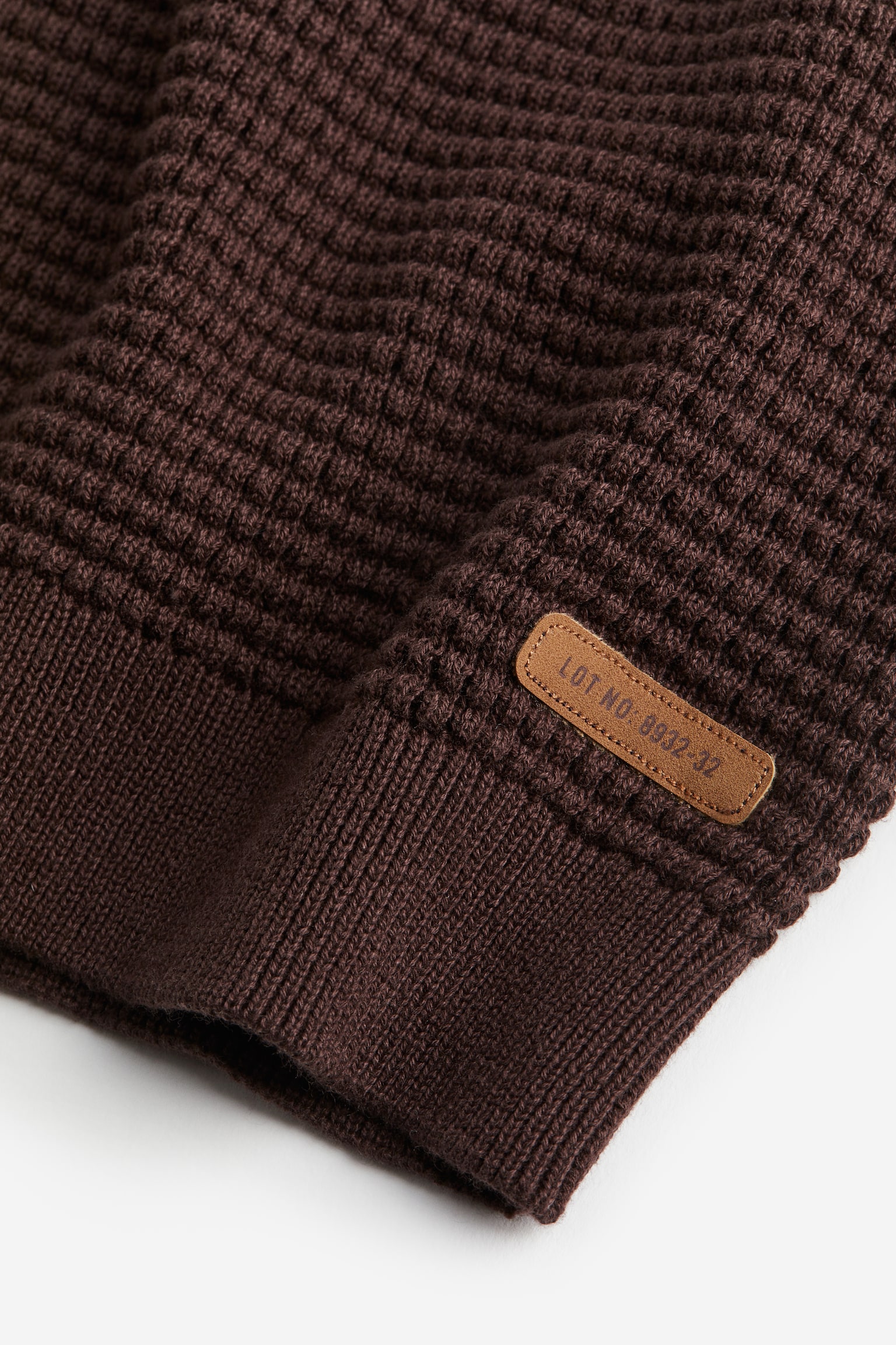 Waffle Knit Sweater - Dark brown/Dark green/Natural white/Dark blue marle/Black marle - 2