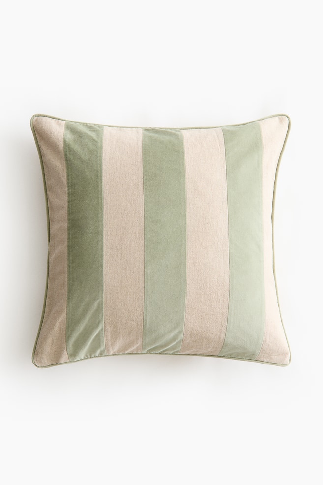 Kussenhoes van linnenmix - Lichtgroen/beige gestreept/Lichtbeige/bruin gestreept/Lichtbeige/zwart gestreept/Lichtroze/beige gestreept - 1