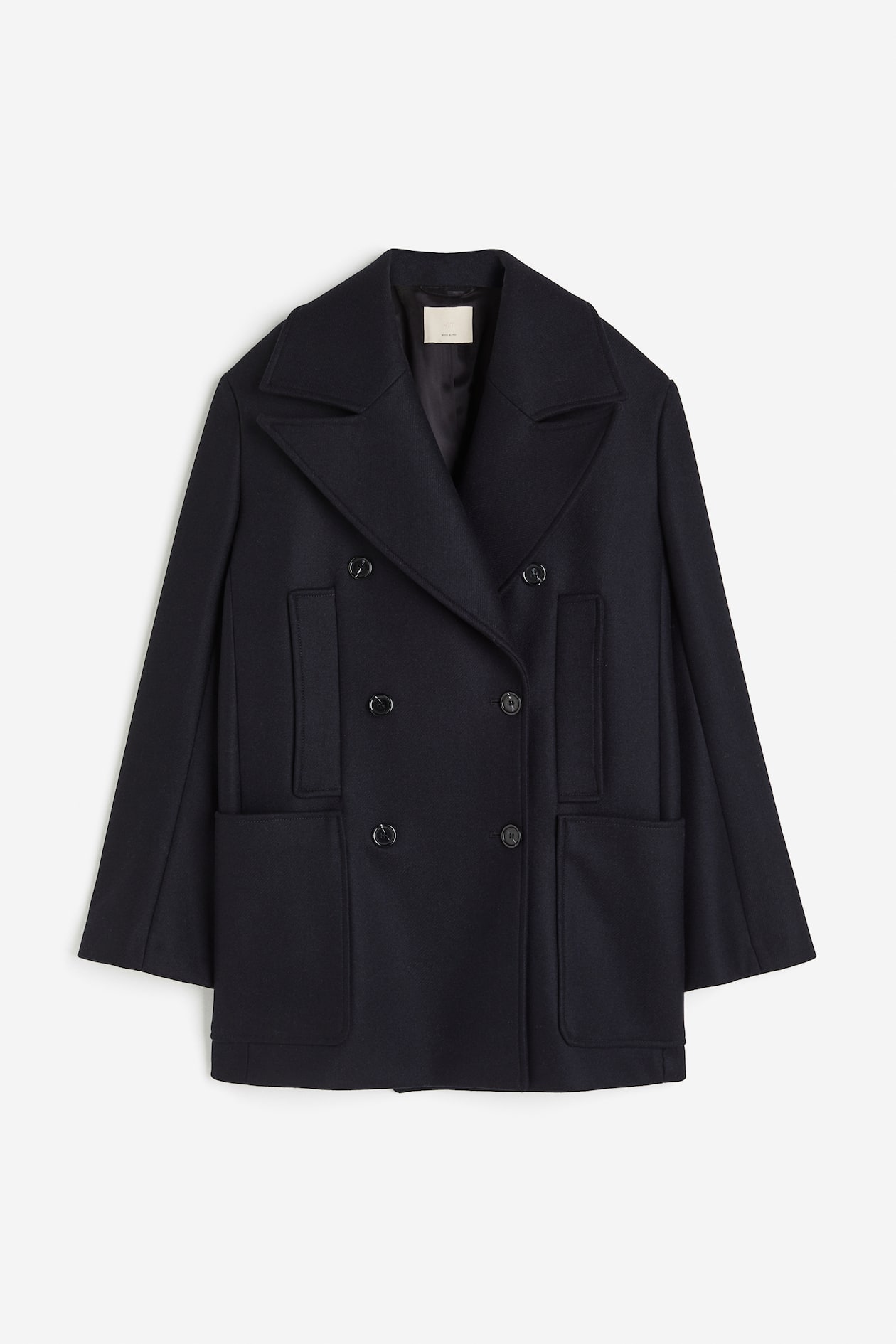 Double Breasted Peacoat Long Peacoat Womens Wool Women's Reefer