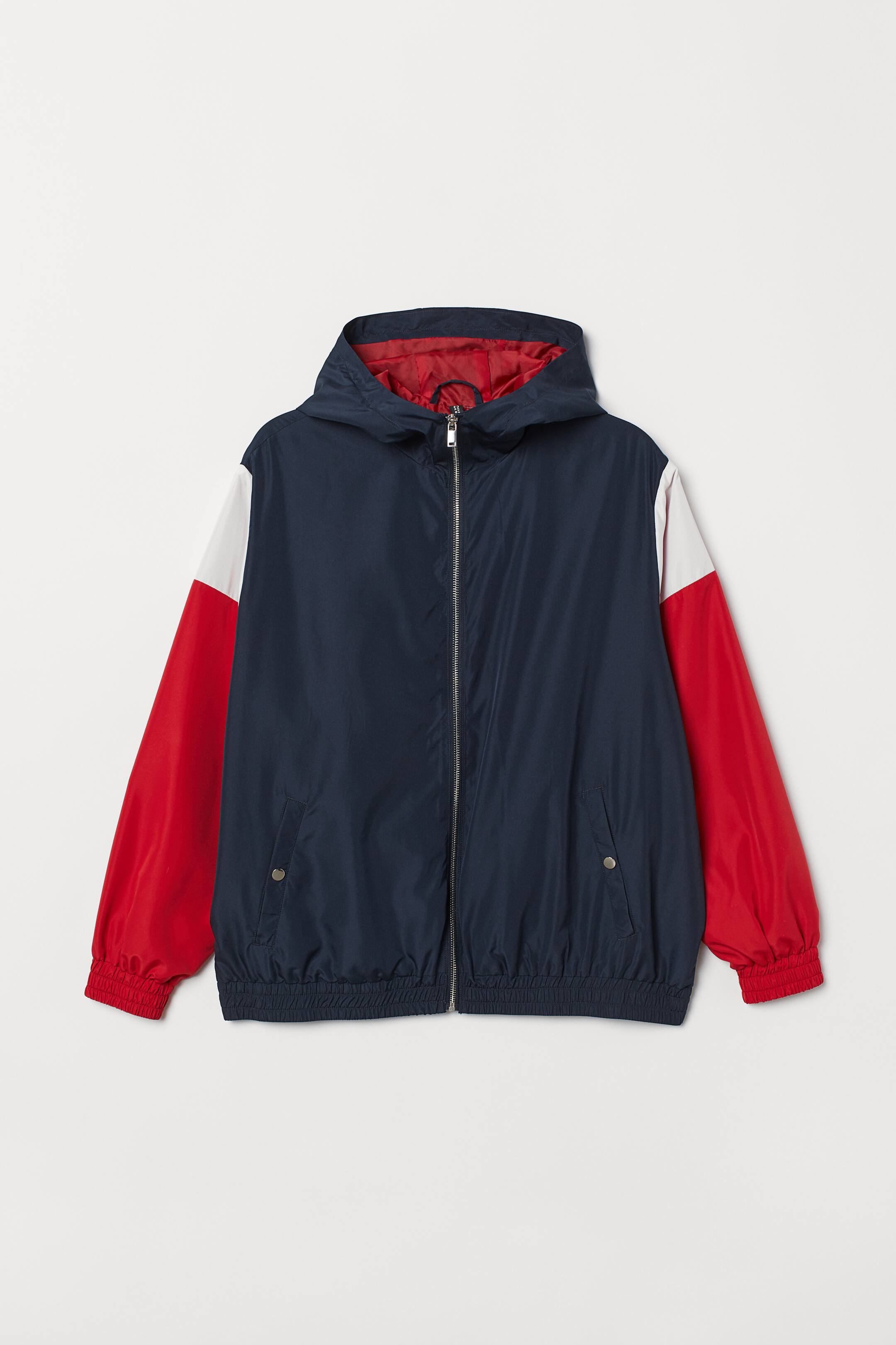 View larger image: H&M+ Windbreaker - Dark blue/Block-coloured - Ladies | H&M 1