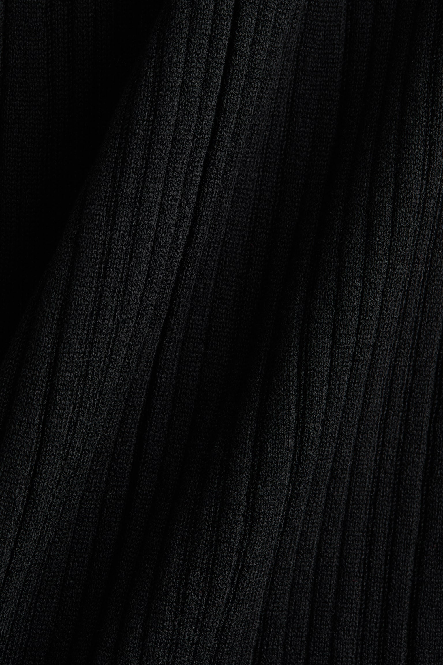 Rib-knit dress - Black - 4