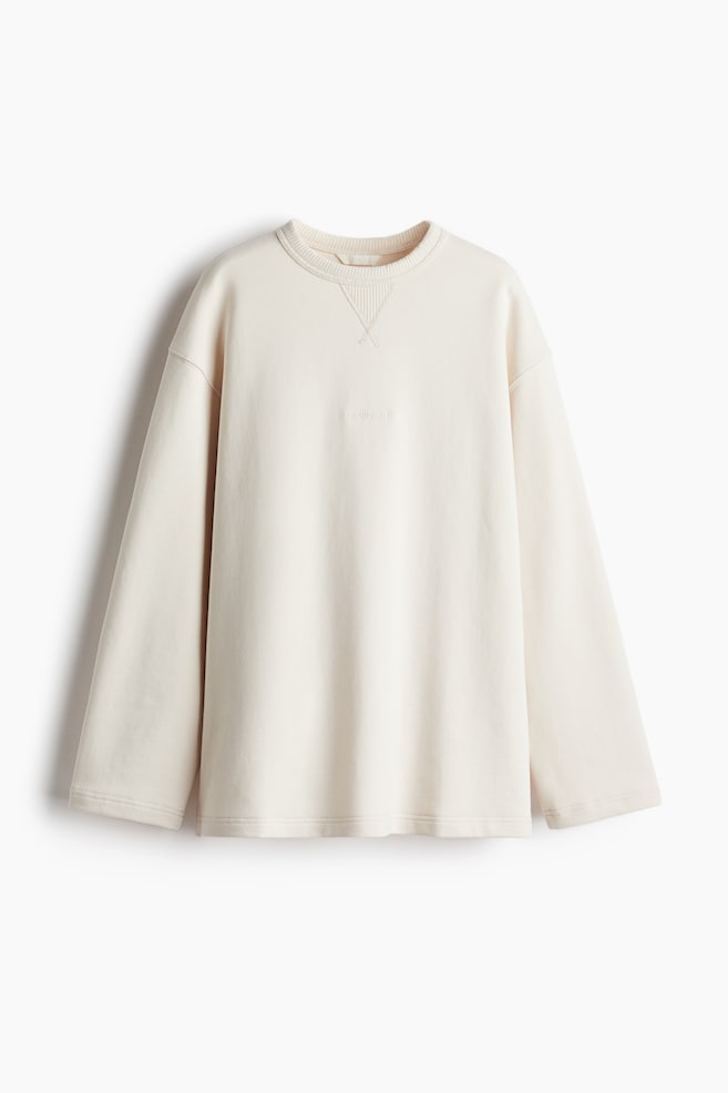Text-motif sweatshirt - Cream/Simplicité/Dusty pink/Simplicité/Dark grey/Le Marais/Burgundy/Les Parisiens/Light yellow/Atelier - 1