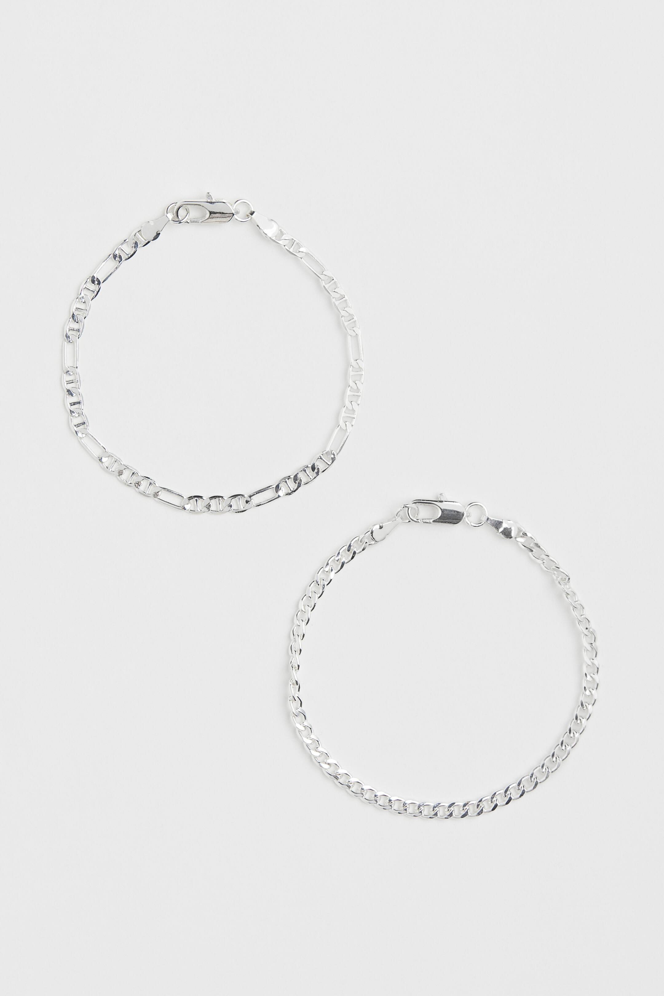 View larger image: 2-pack bracelets - Silver-coloured - Men | H&M 1