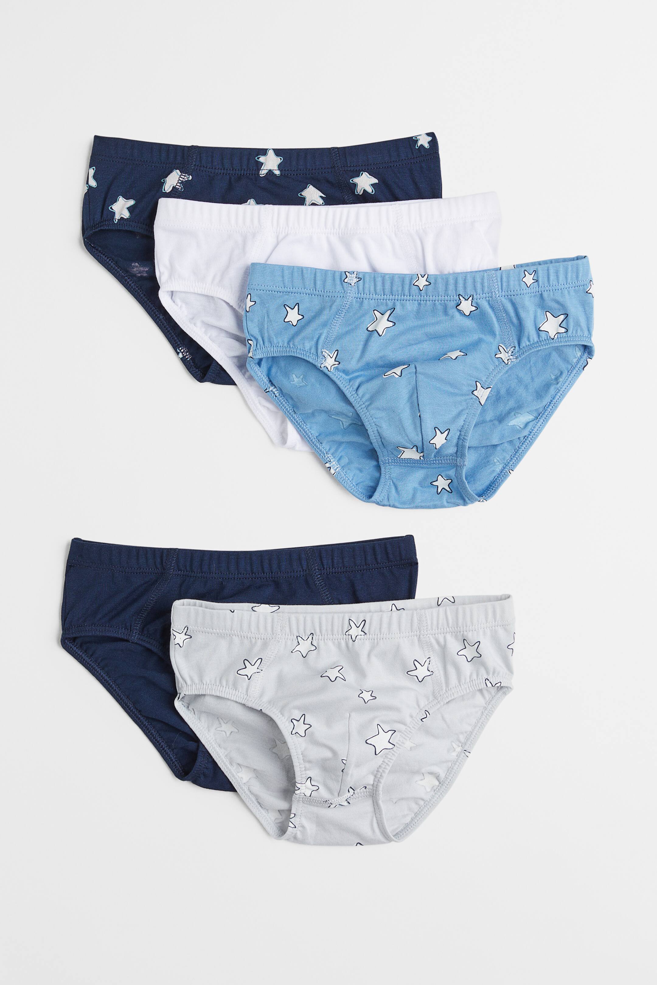 Xem ảnh lớn hơn: Bộ 5 quần lót bé trai cotton - Màu xanh dương/Ngôi sao - Kids | H&M VN 1