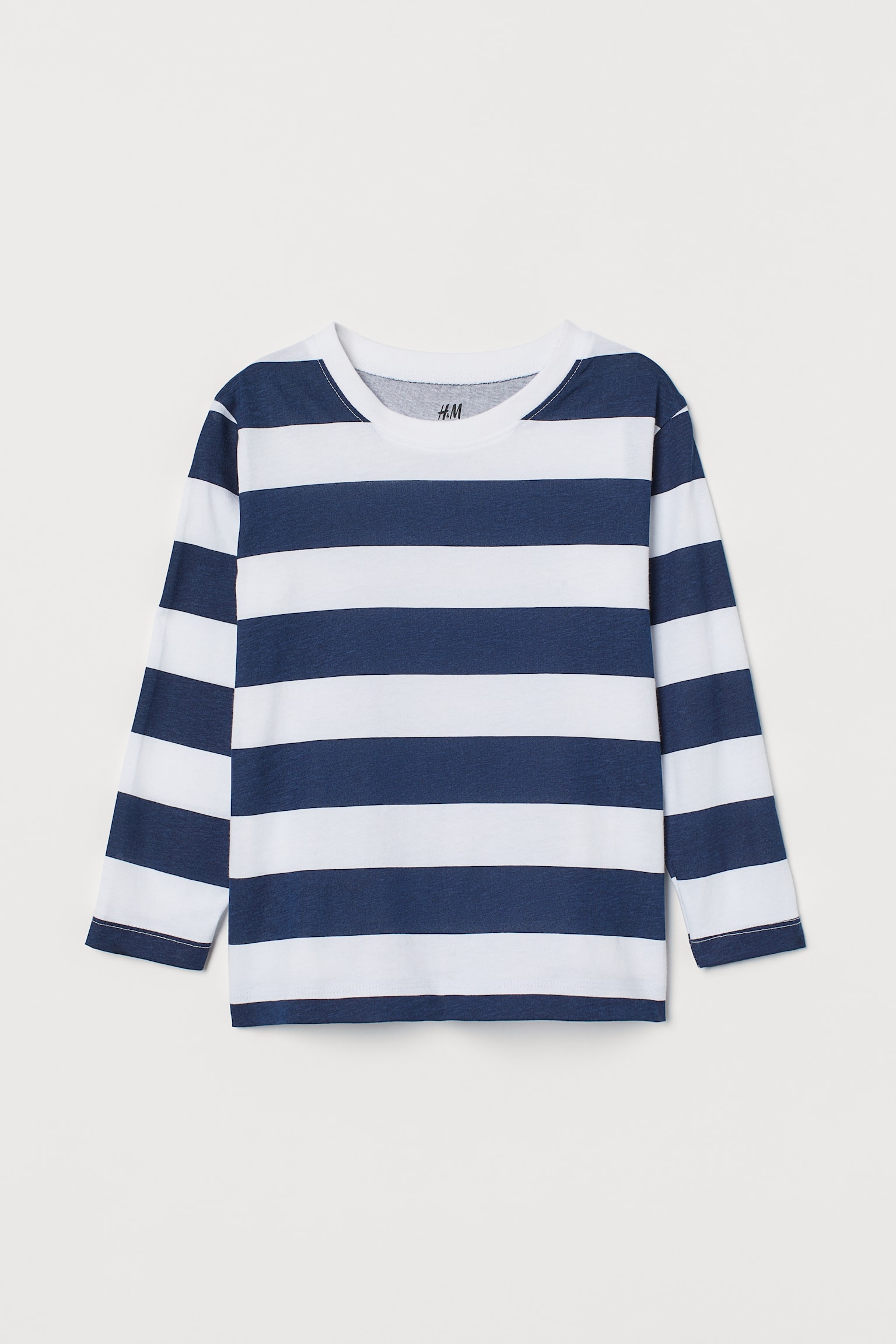 Jersey top - Dark blue/Block-striped - 1