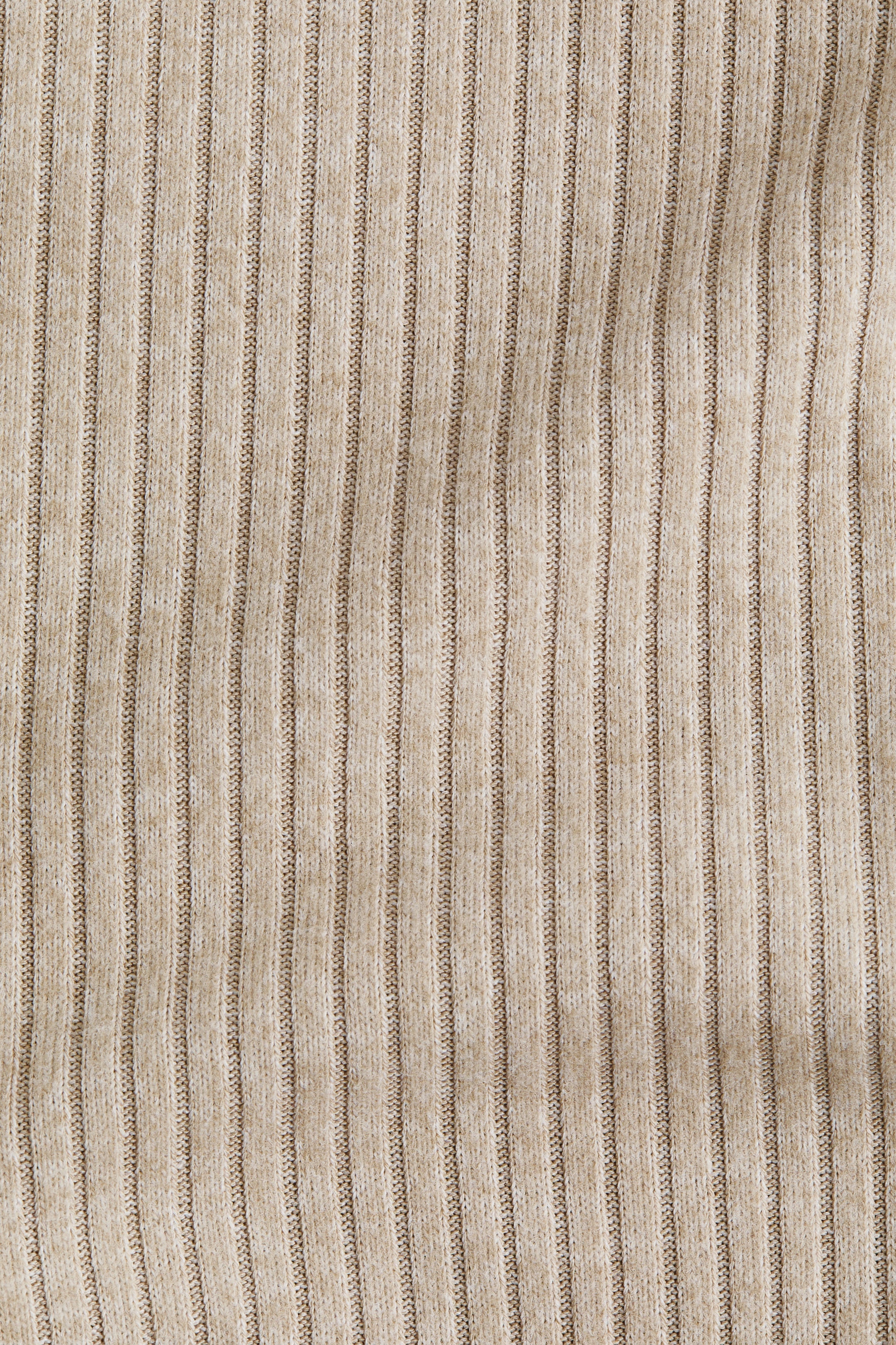 Ampliar la imagen: Leggings con pretina plegable en tejido acanalado - Beige - Ladies | H&M MX 6