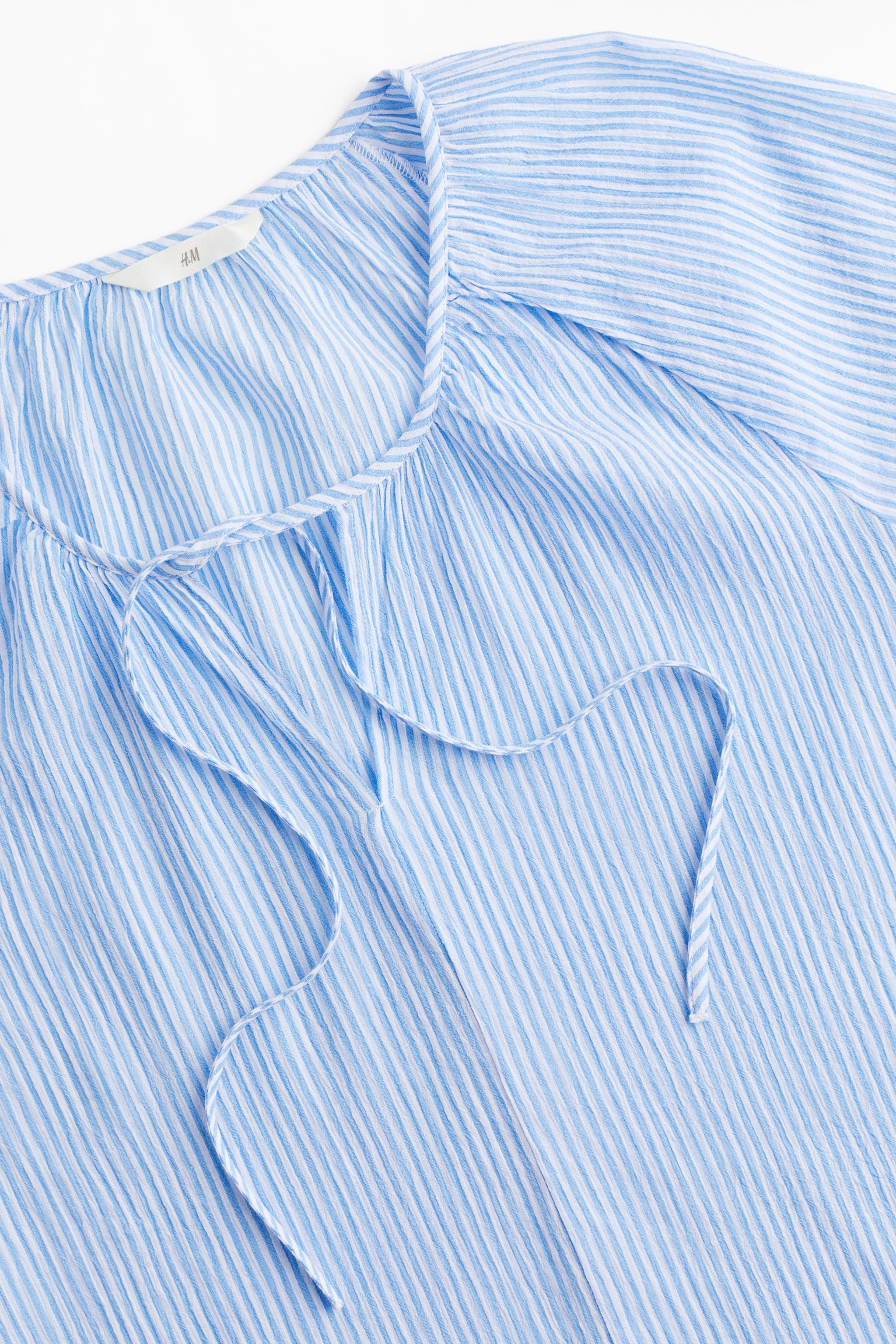 Raglan Sleeve Blouse - Blue/Stripe/Bright blue/White - 8