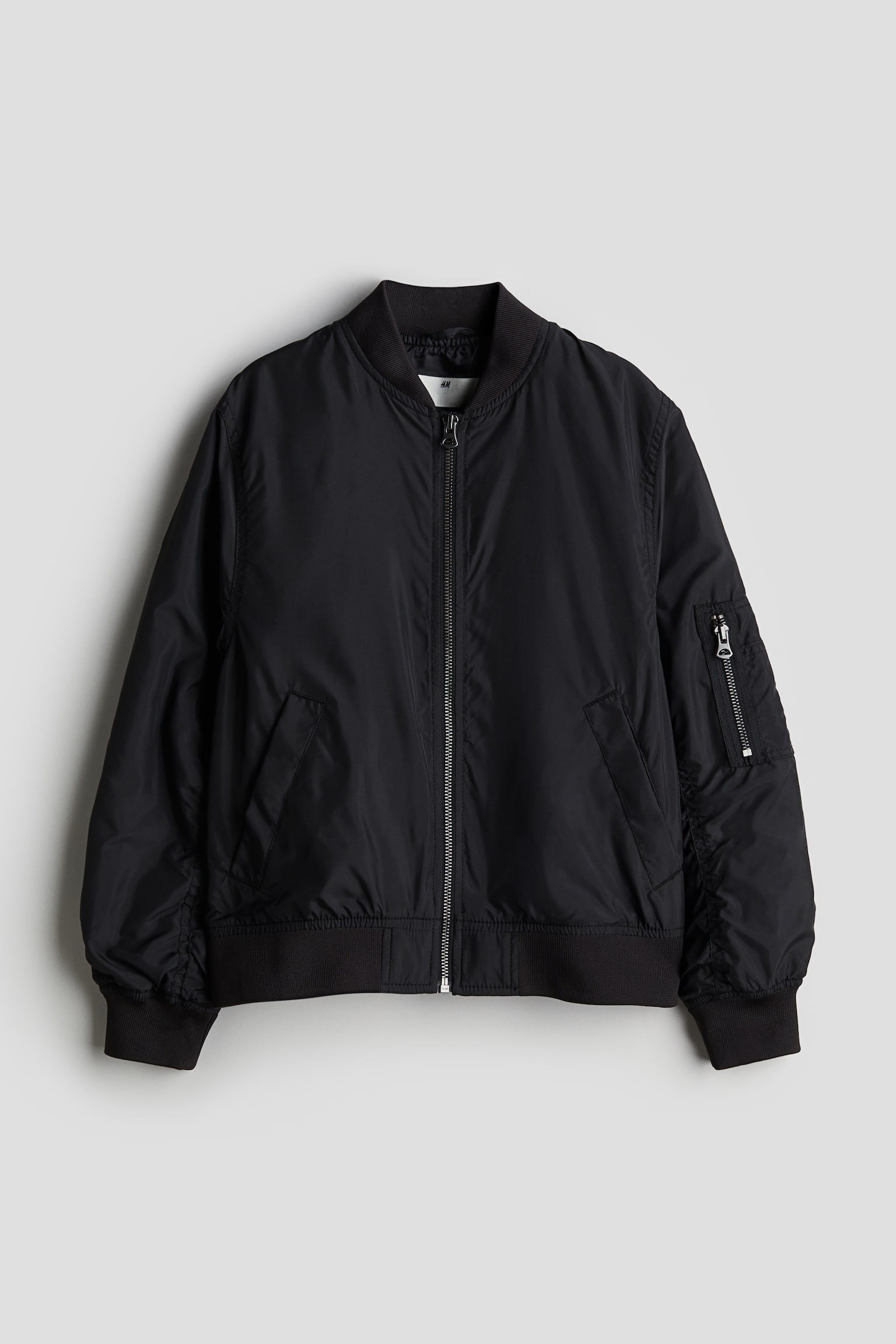 Bomber Jacket - Black/Khaki green - 1