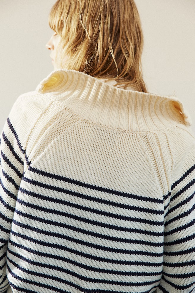 Zip-top jumper - Cream/Striped/Cream/Cream/Beige striped - 5