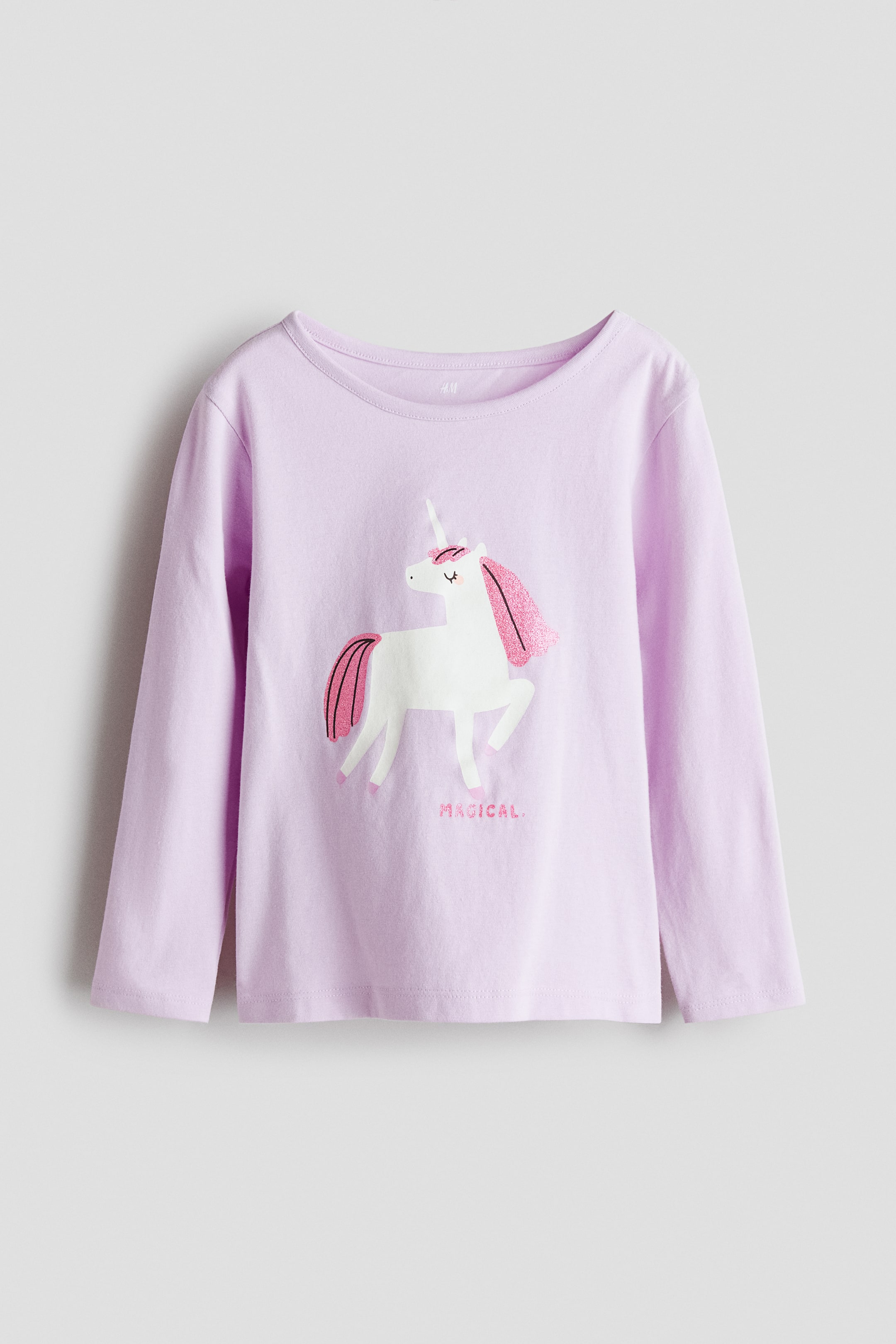 Xem ảnh lớn hơn: Áo jersey in hình - Màu tím nhạt/Ngựa một sừng - Kids | H&M VN 1