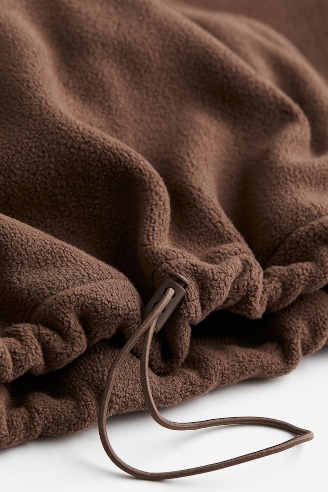 DryMove™ Fleece zip-top sports top - Brown/Dark grey - 6