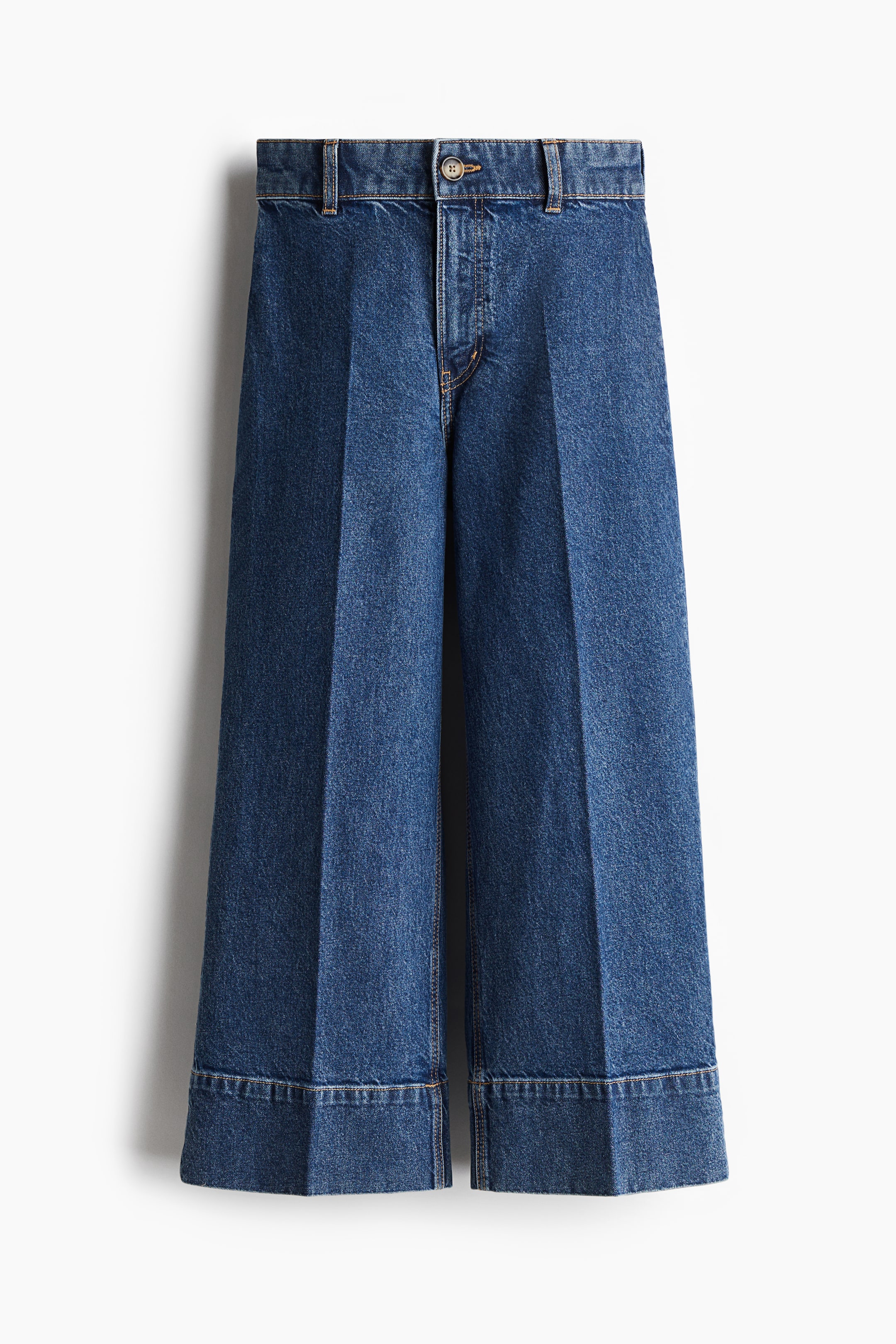 High Rise Wide Leg Cropped Jeans