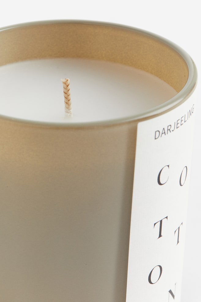 Scented candle in a glass holder - Beige/Darjeeling Cotton/Dark beige/Smoky Wood/Dark green/Sichuan Fig - 3