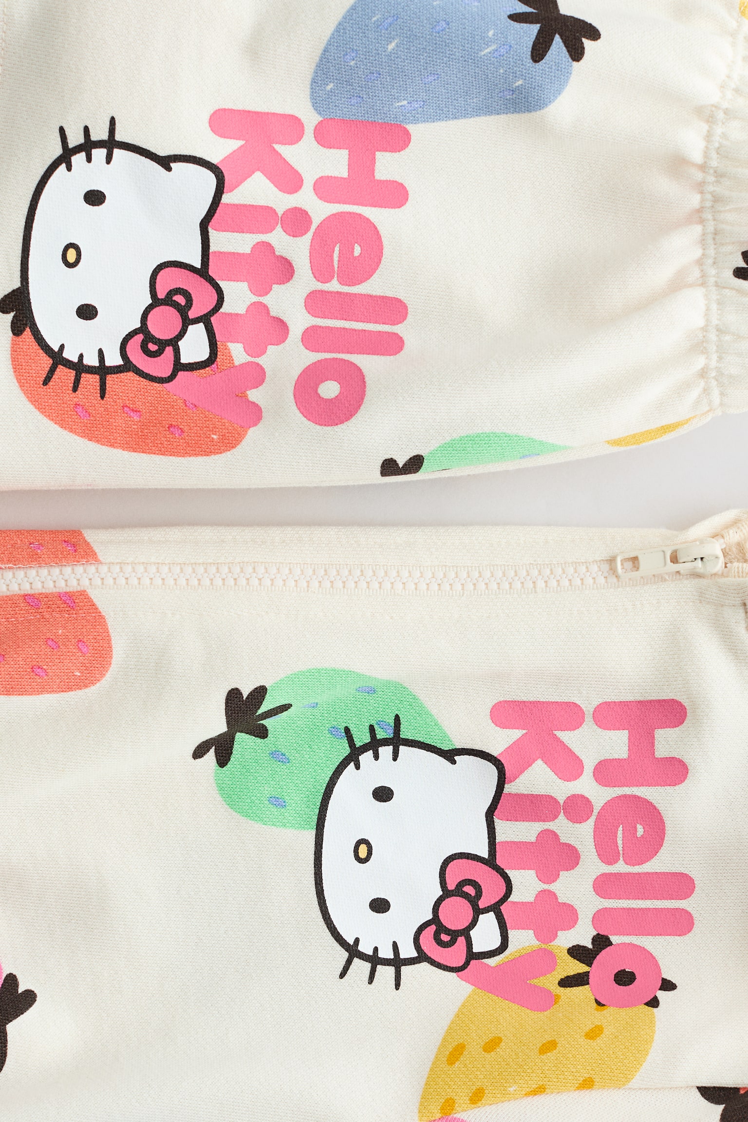 2-piece printed sweatshirt set - Cream/Hello Kitty/Cream/Lilo & Stitch - 2