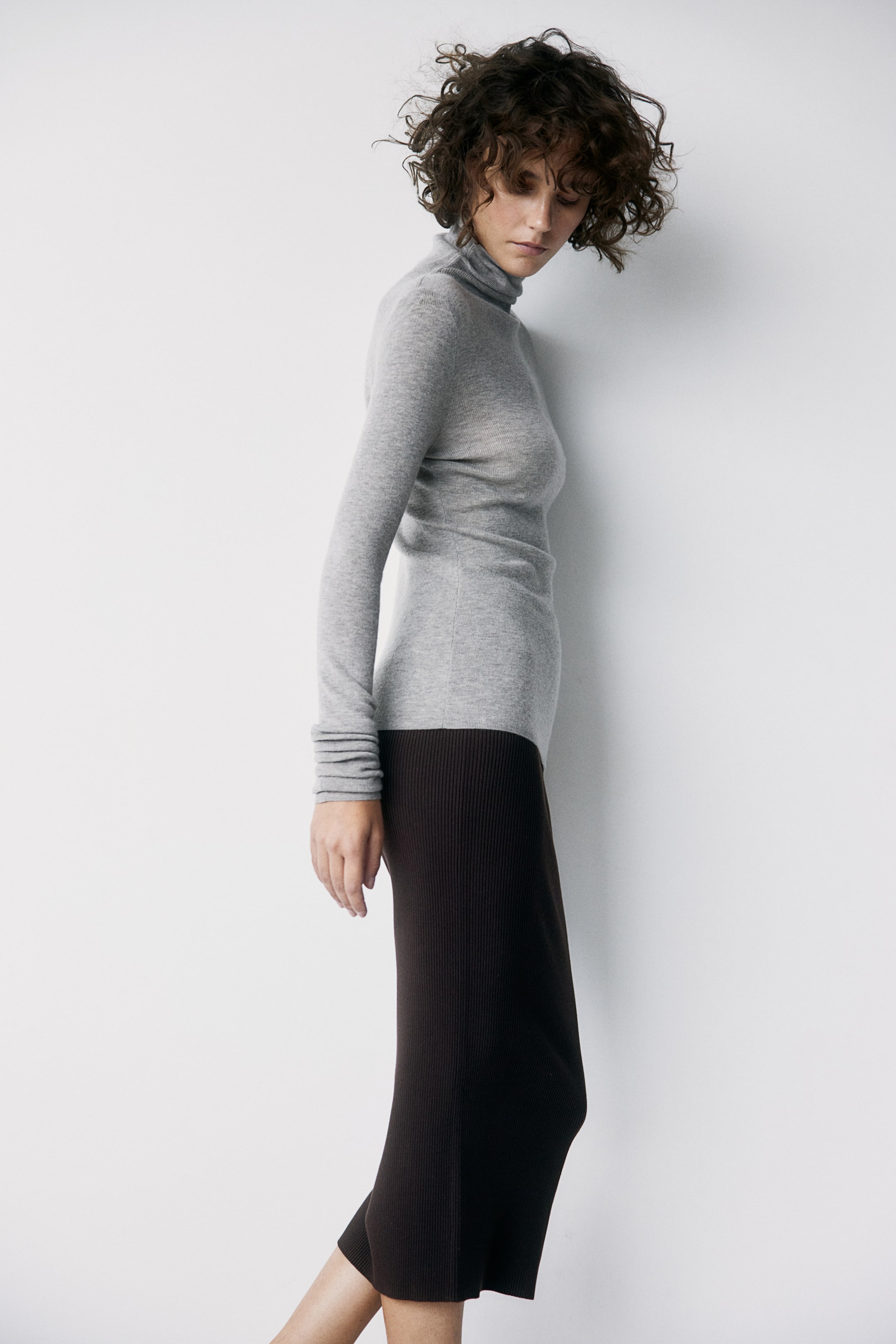 Rib-knit Pencil Skirt