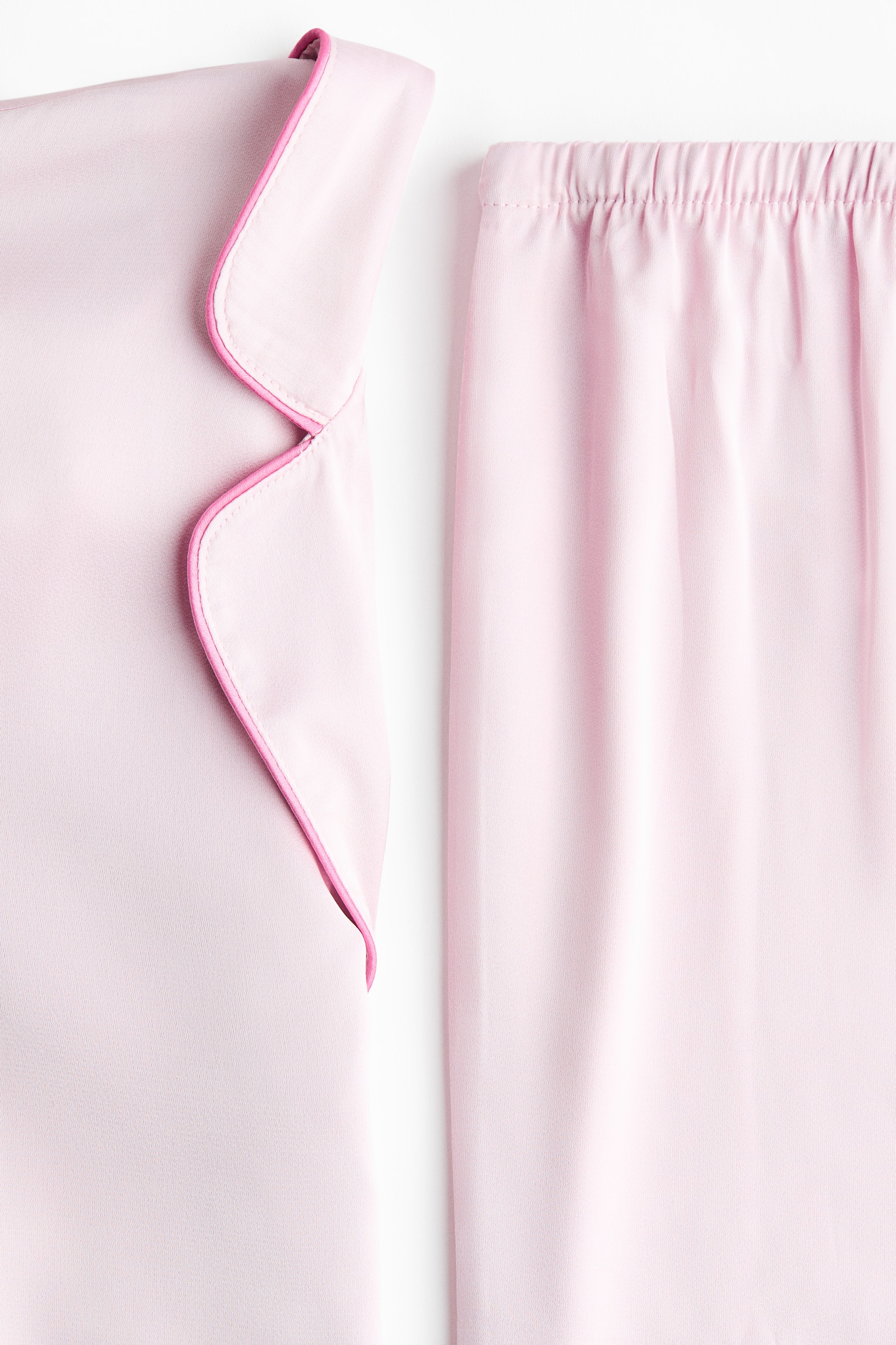 Satenska pidžama - Svetloružičasta/Svetloplava/pruge/Crna/tufne/Tamnoplava - 5