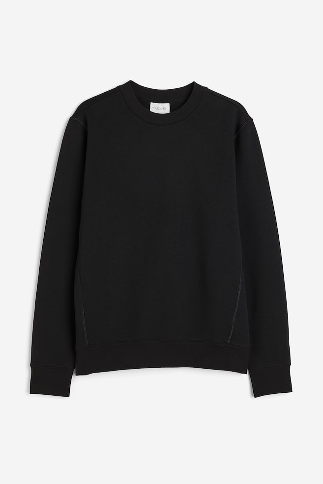 DryMove™ Sports sweatshirt - Black/Light grey marl - 2