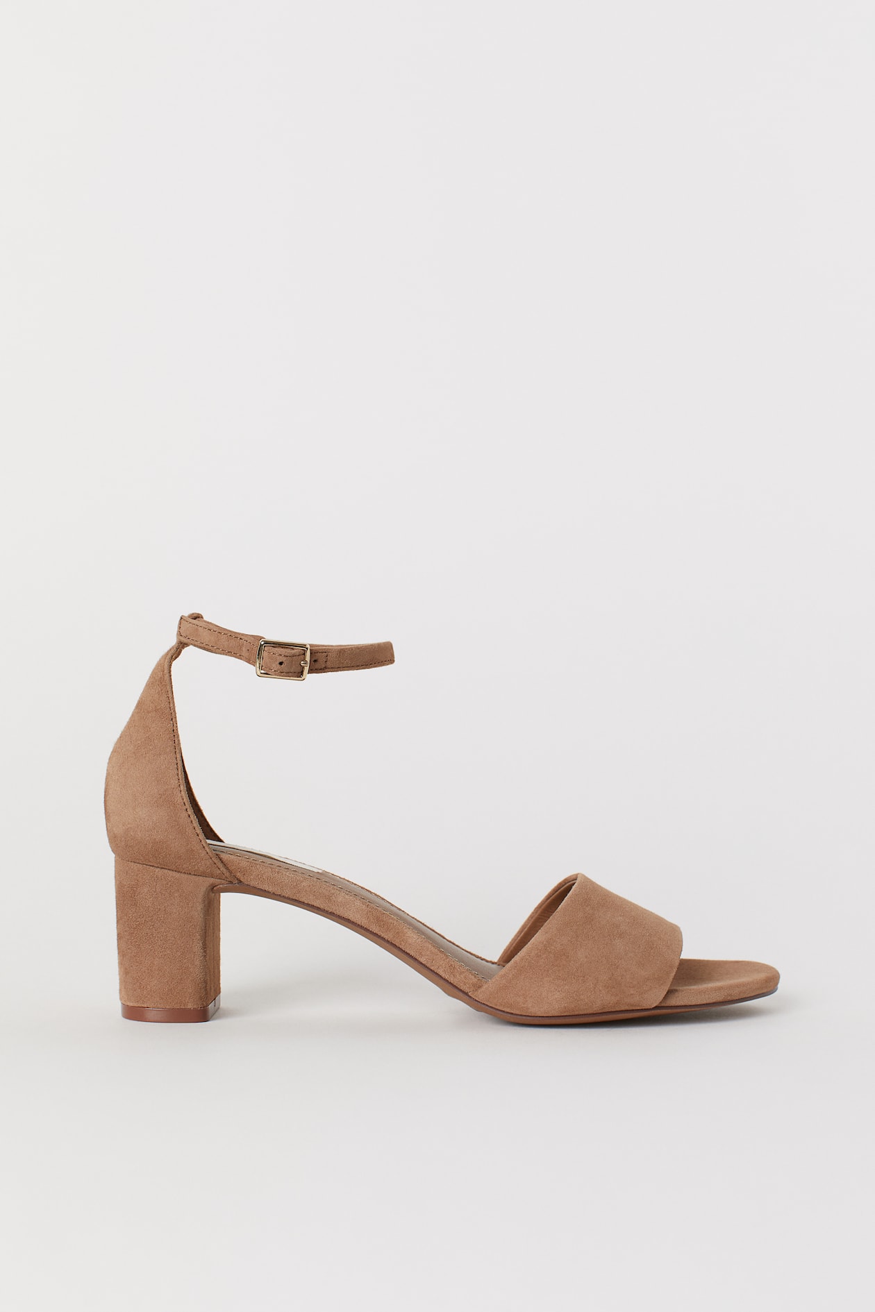 Suede sandals Dark beige Ladies H&M