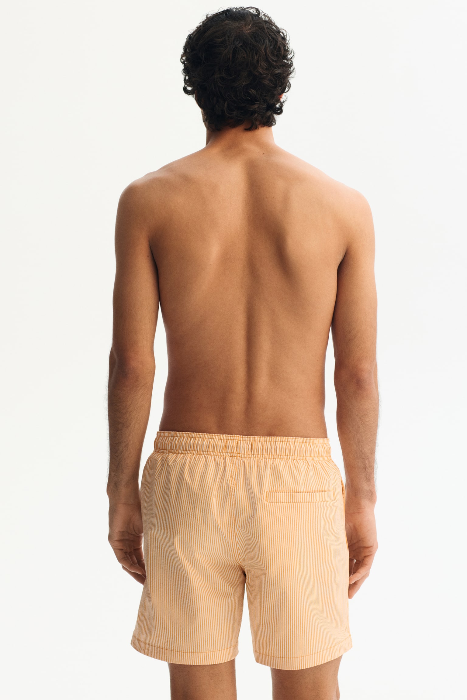 Seersucker swim shorts - Orange/Striped/Blue/Striped/Light blue/Striped - 4