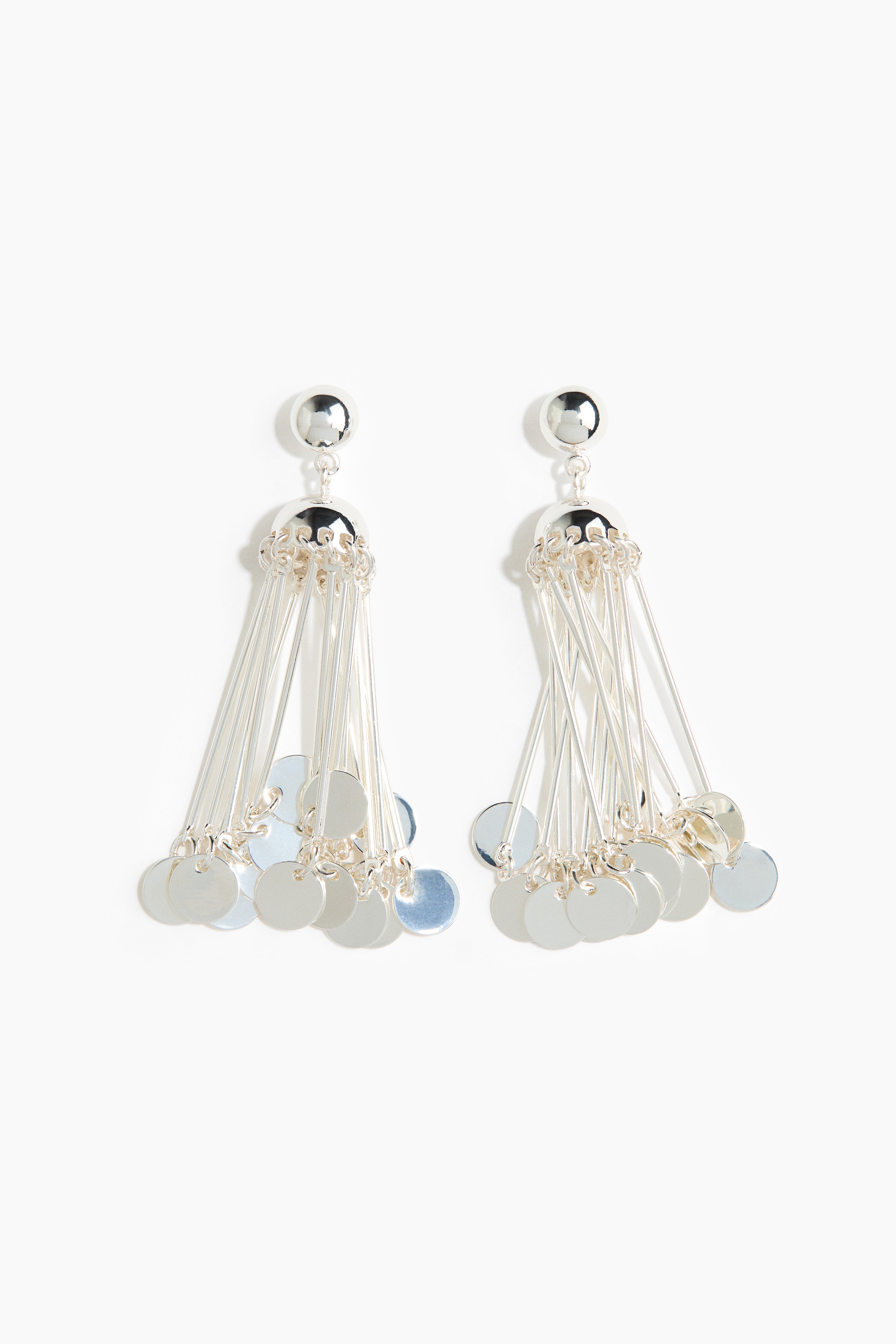 Boucles d'oreilles pendantes - Argenté