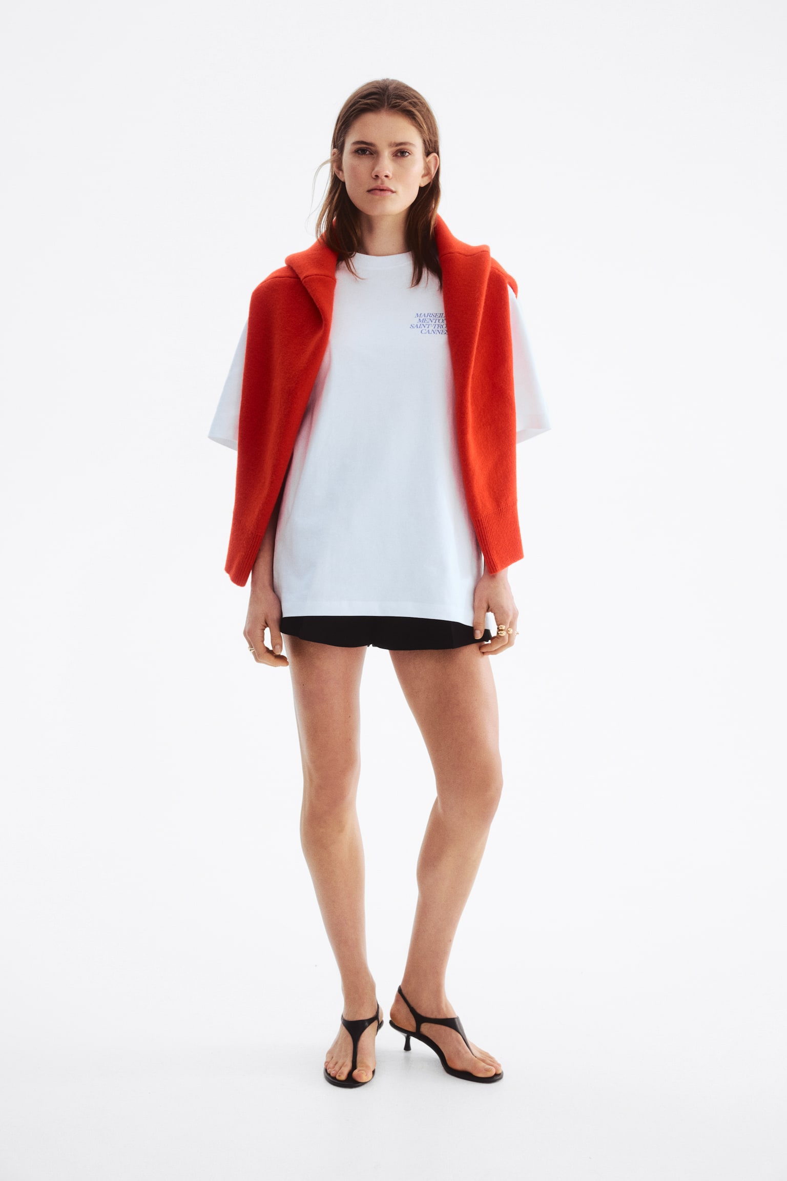 Oversized print-motif T-shirt - White/Marseille - 5