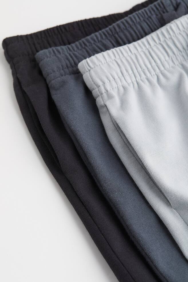 3-pak shorts i bomuldsjersey - Mørkegrå/Lysegrå/Marineblå/Lysegråmeleret - 3
