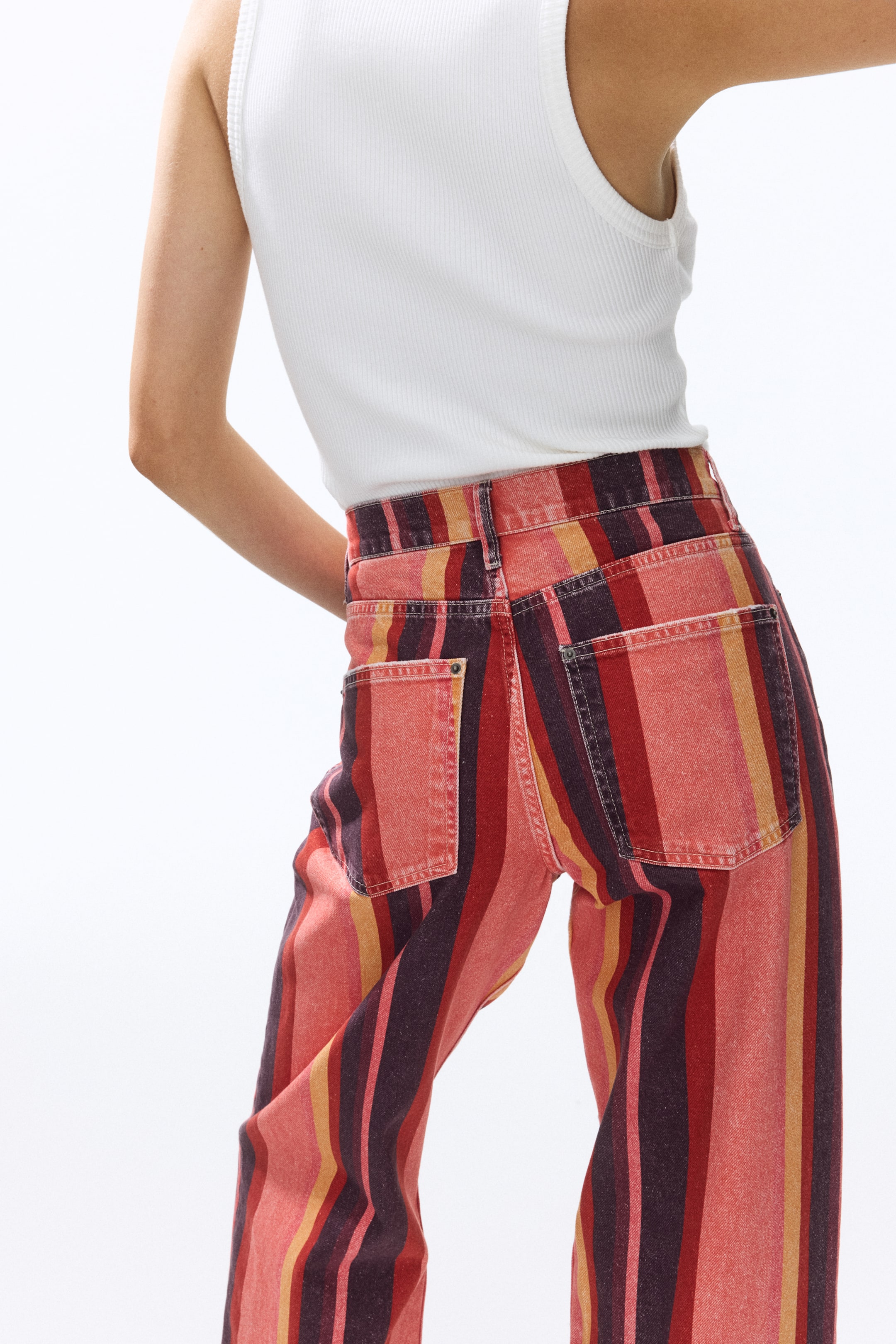 Cotton Denim Pants