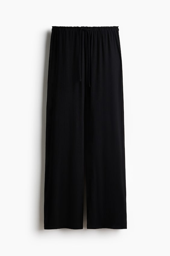 Пижамные брюки, ажурная вязка — H&M, цвет: Чёрный