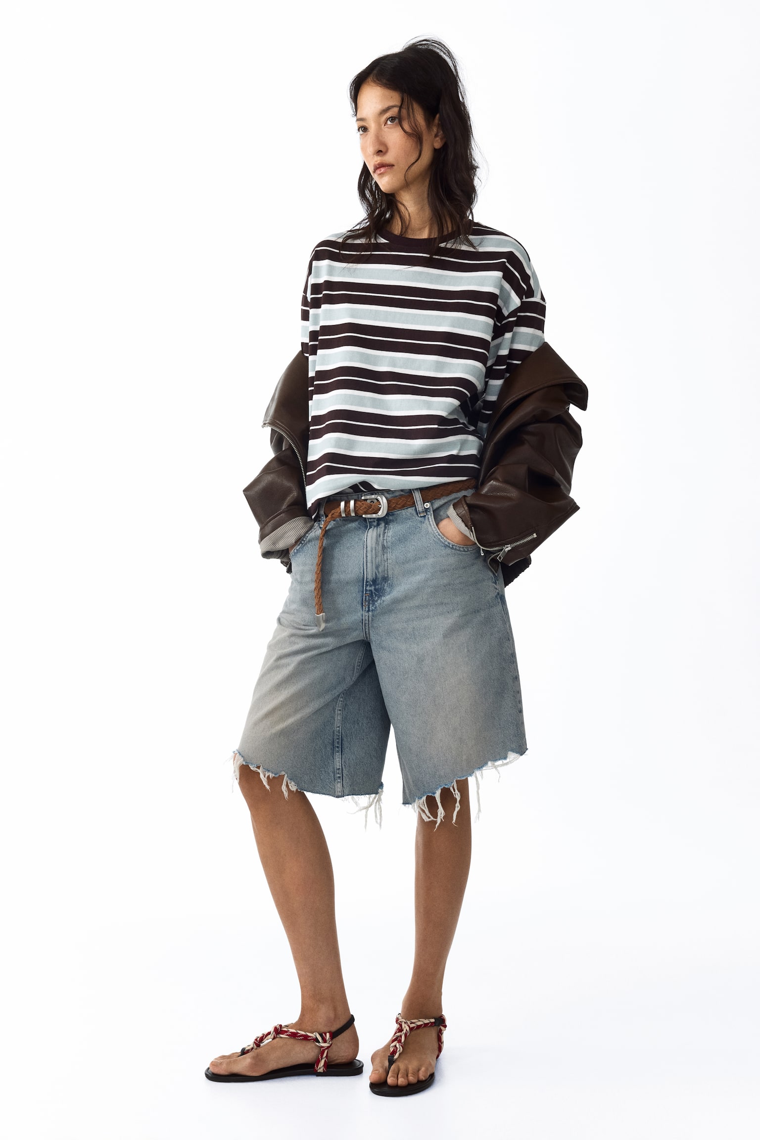 Denim Bermuda shorts - Light denim blue - 1