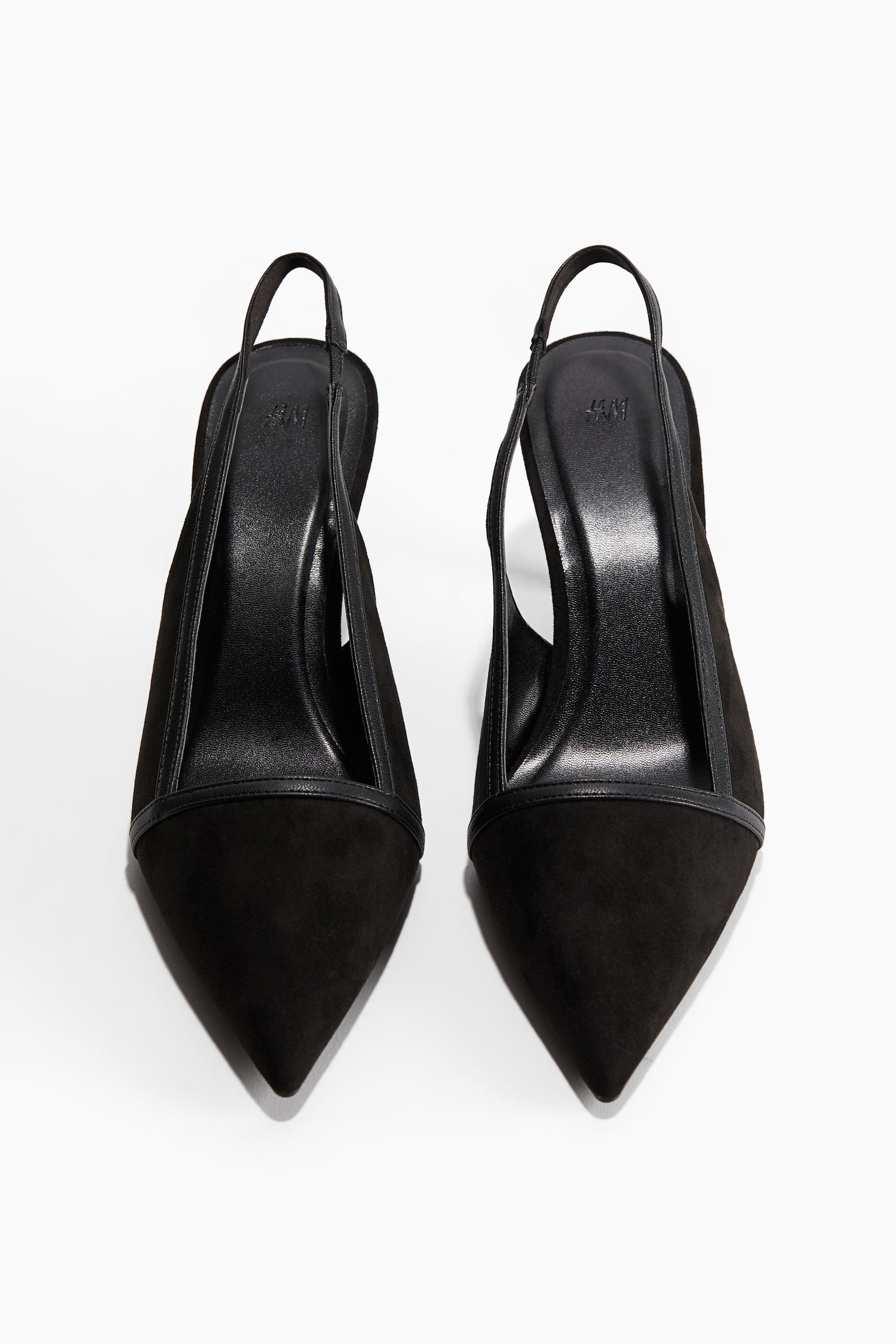 Pointed slingbacks - Black - 2