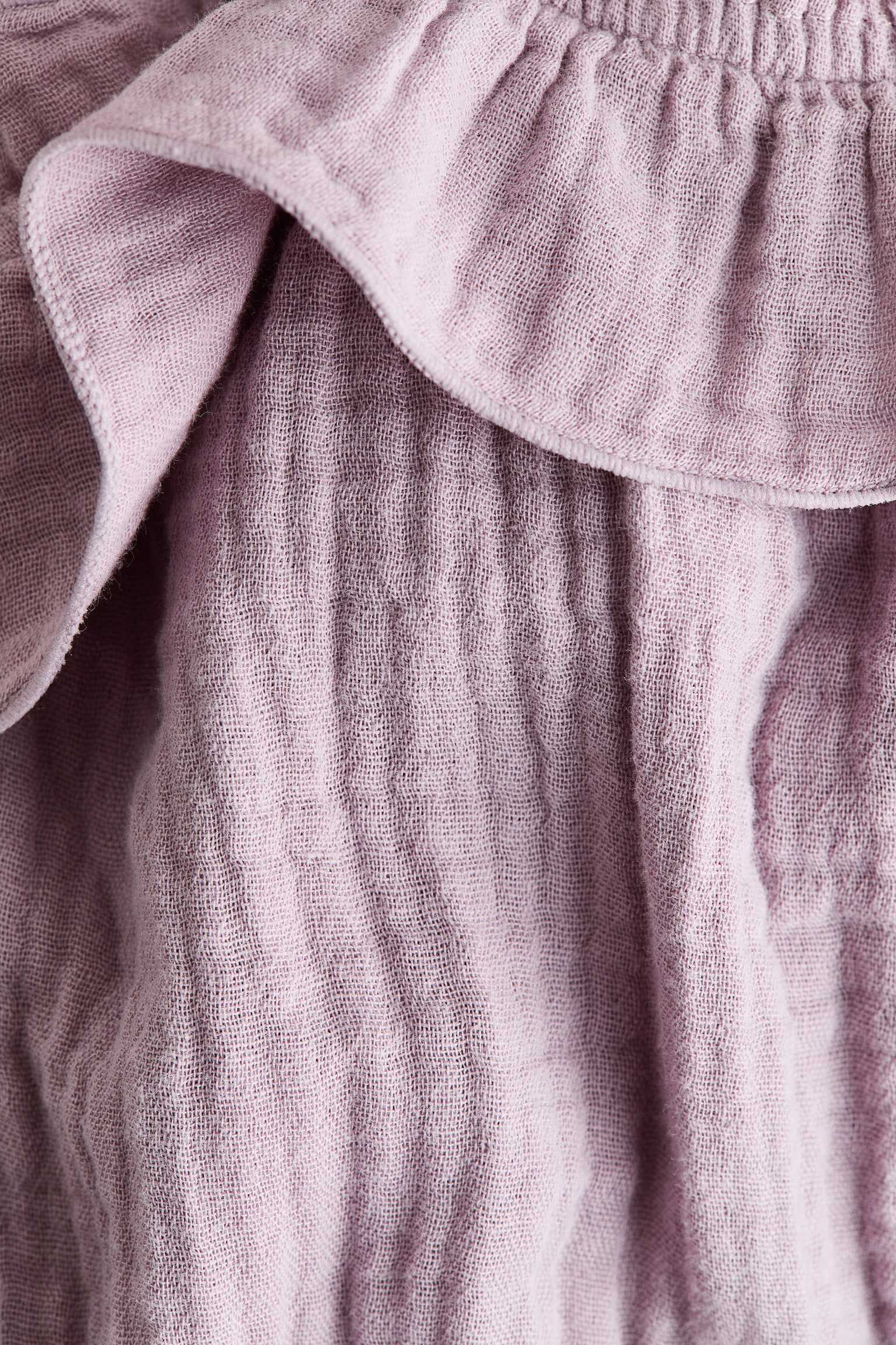 Детский комбинезон H&M Cotton muslin jumpsuit, цвет: Фиолетовый — фото 5