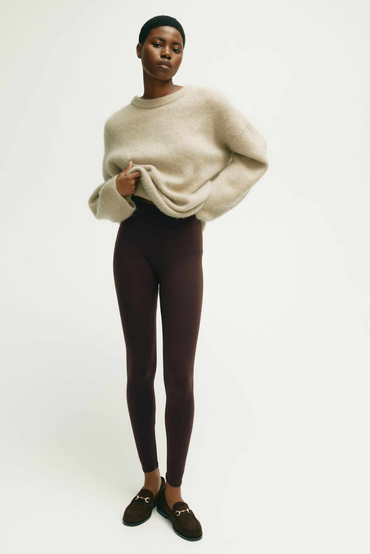 Seamless leggings - Dark brown/Dark grey/Dark brown/Black - 3