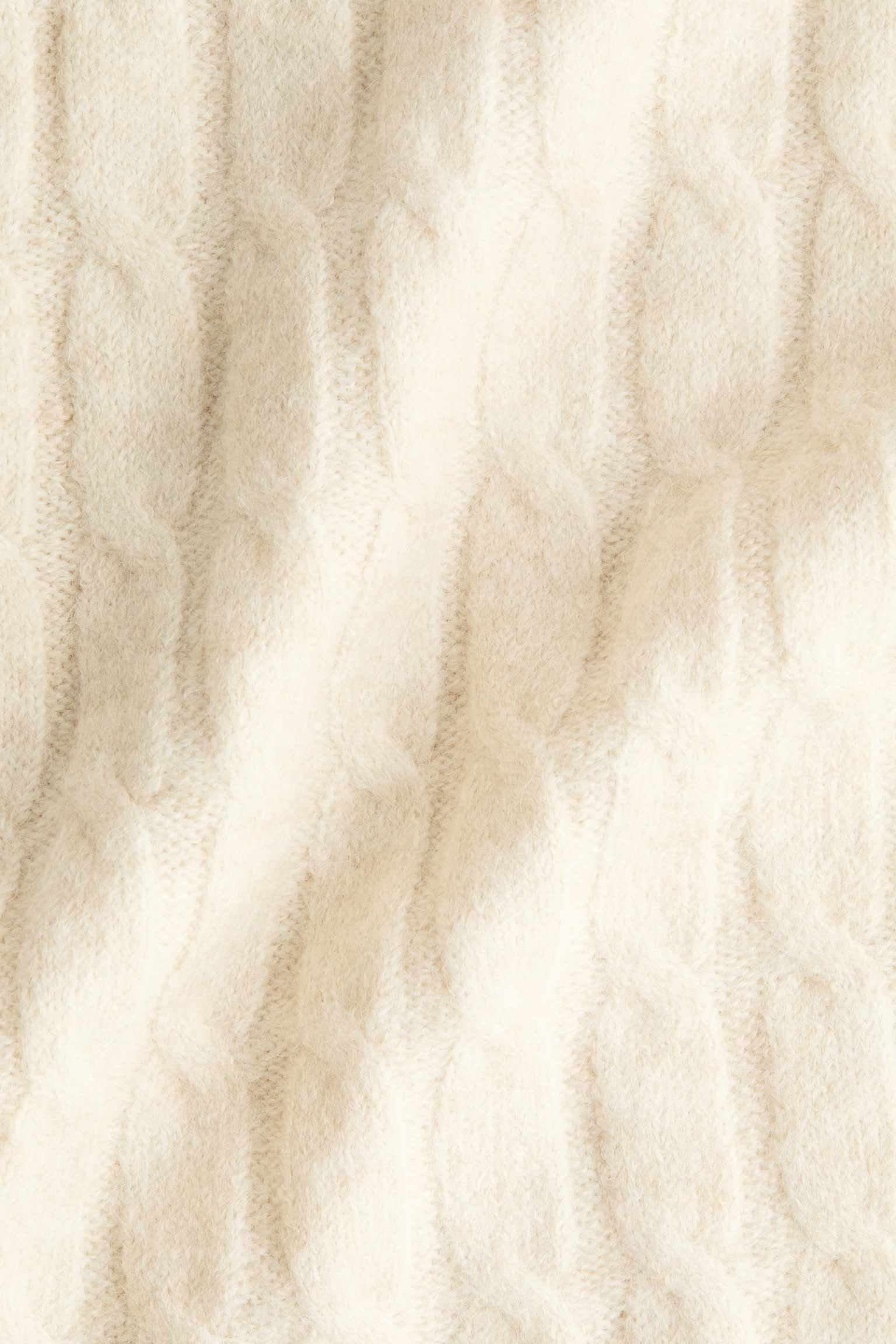 Cable-knit trousers - Beige claro - 3