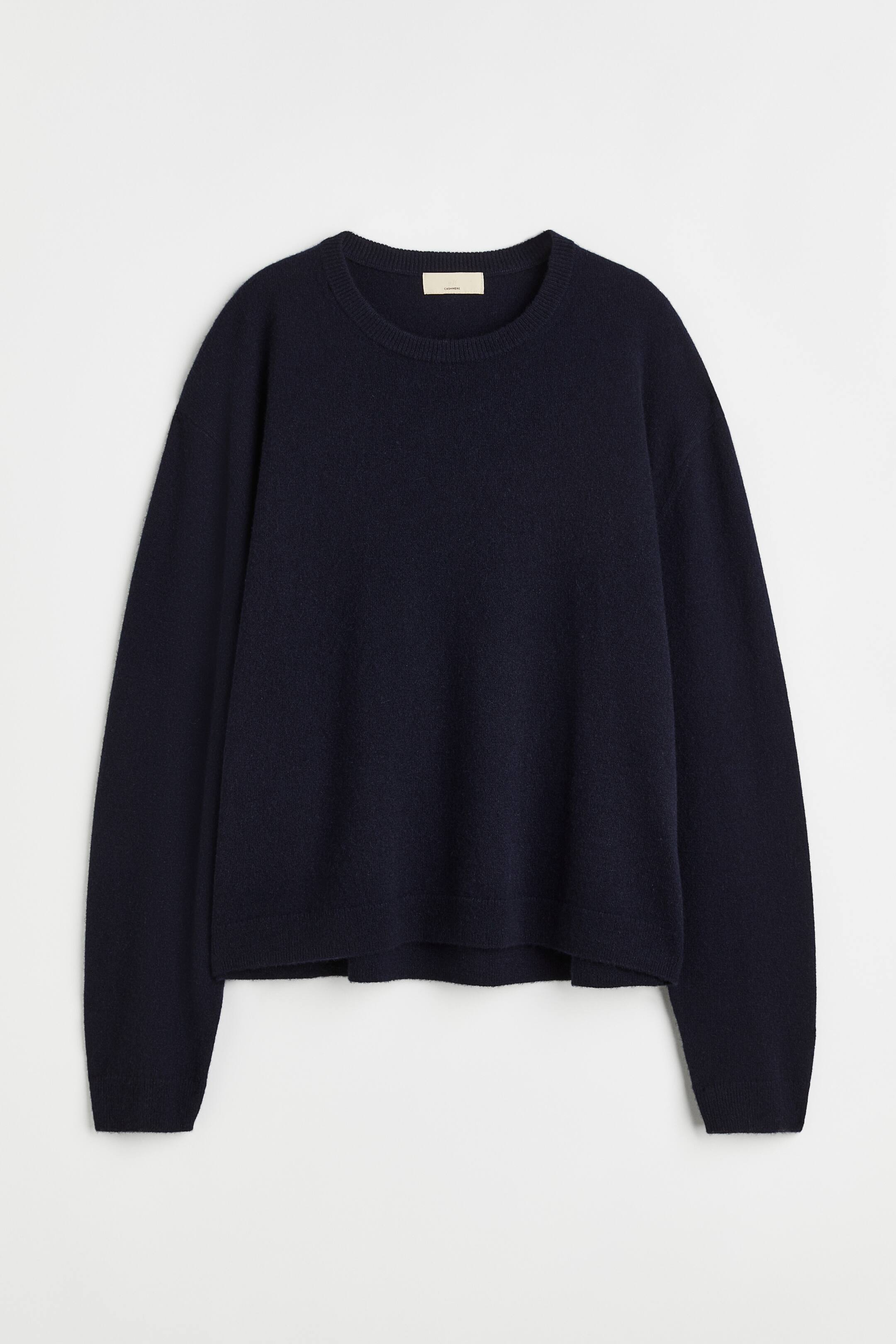 View larger image: Fine-knit cashmere jumper - Dark blue - Ladies | H&M 1
