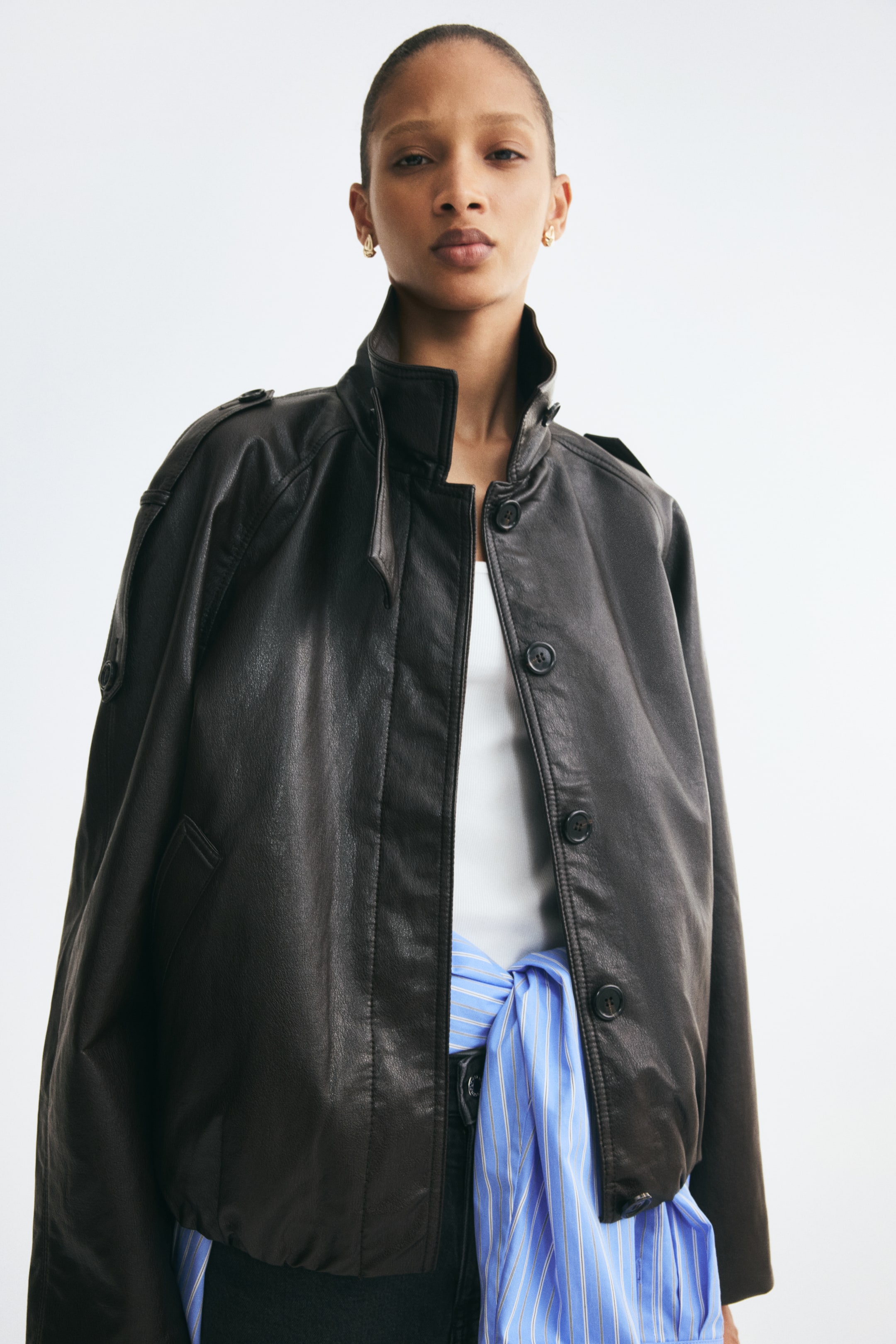 Oversized Coated Jacket