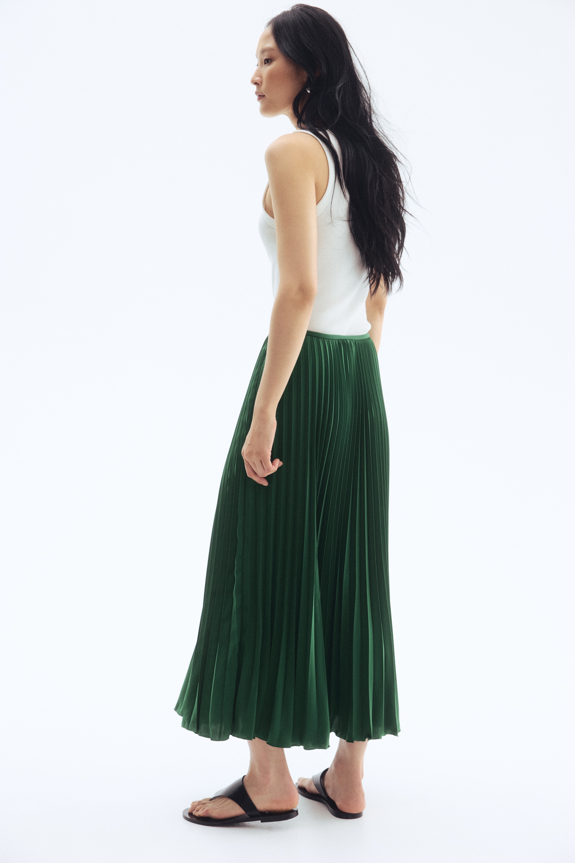 h&m green pleated dress Beach Bliss Sheer Cover Up Ivory / M main image 1