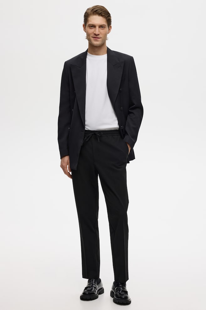 Slim-Fit Dressy Joggers - Black/Dark blue - 2