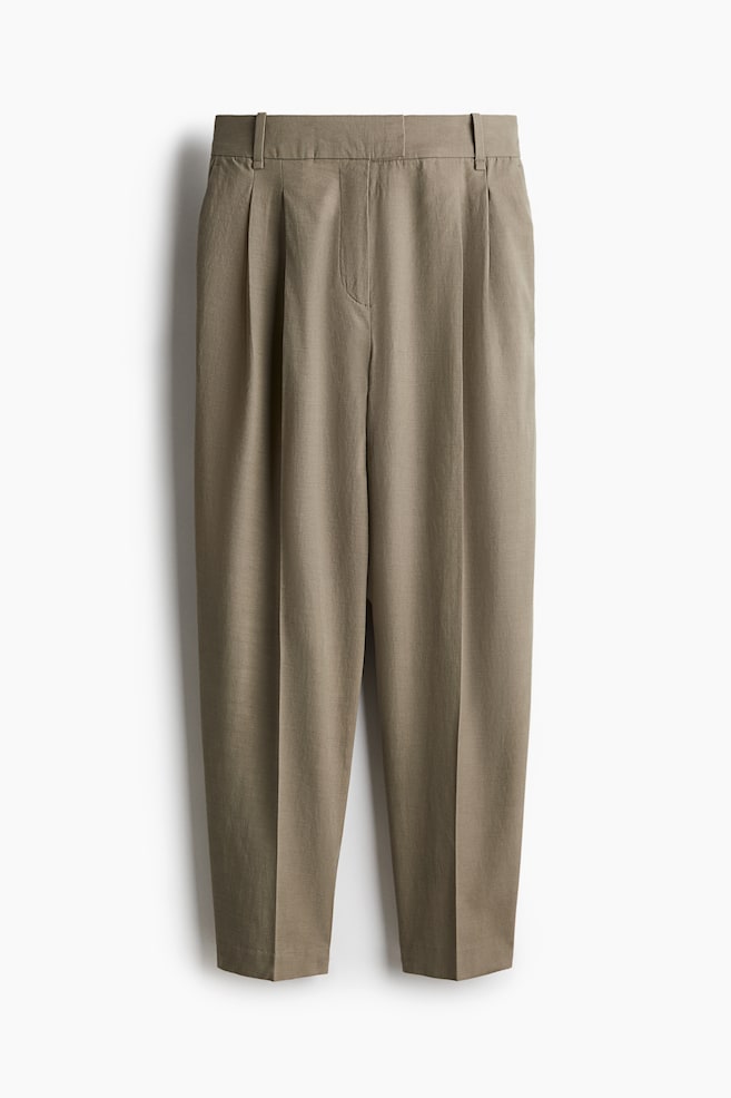 Pantalón pitillo de sarga - Verde caqui/Negro - 1