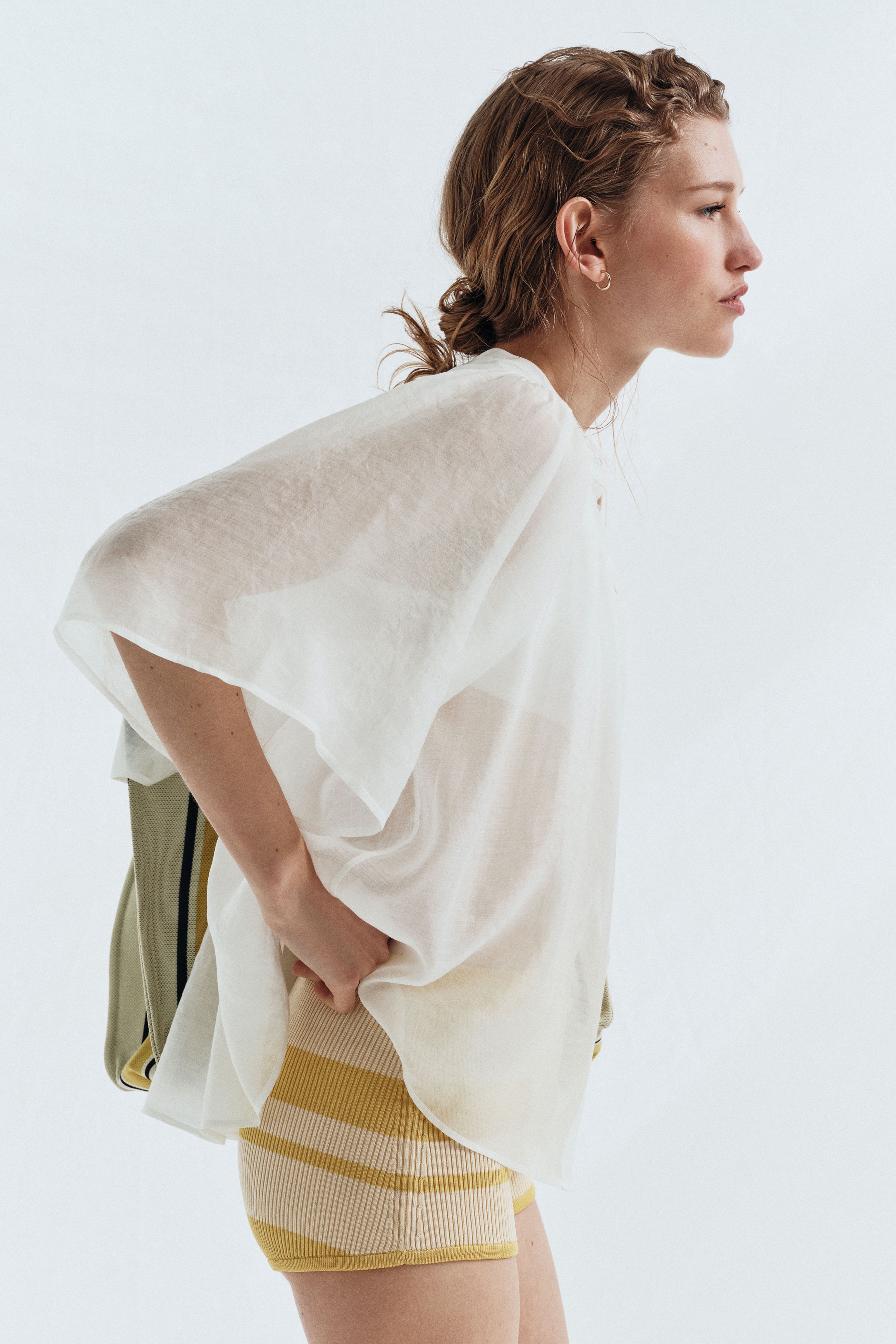 Butterfly-Sleeved Blouse