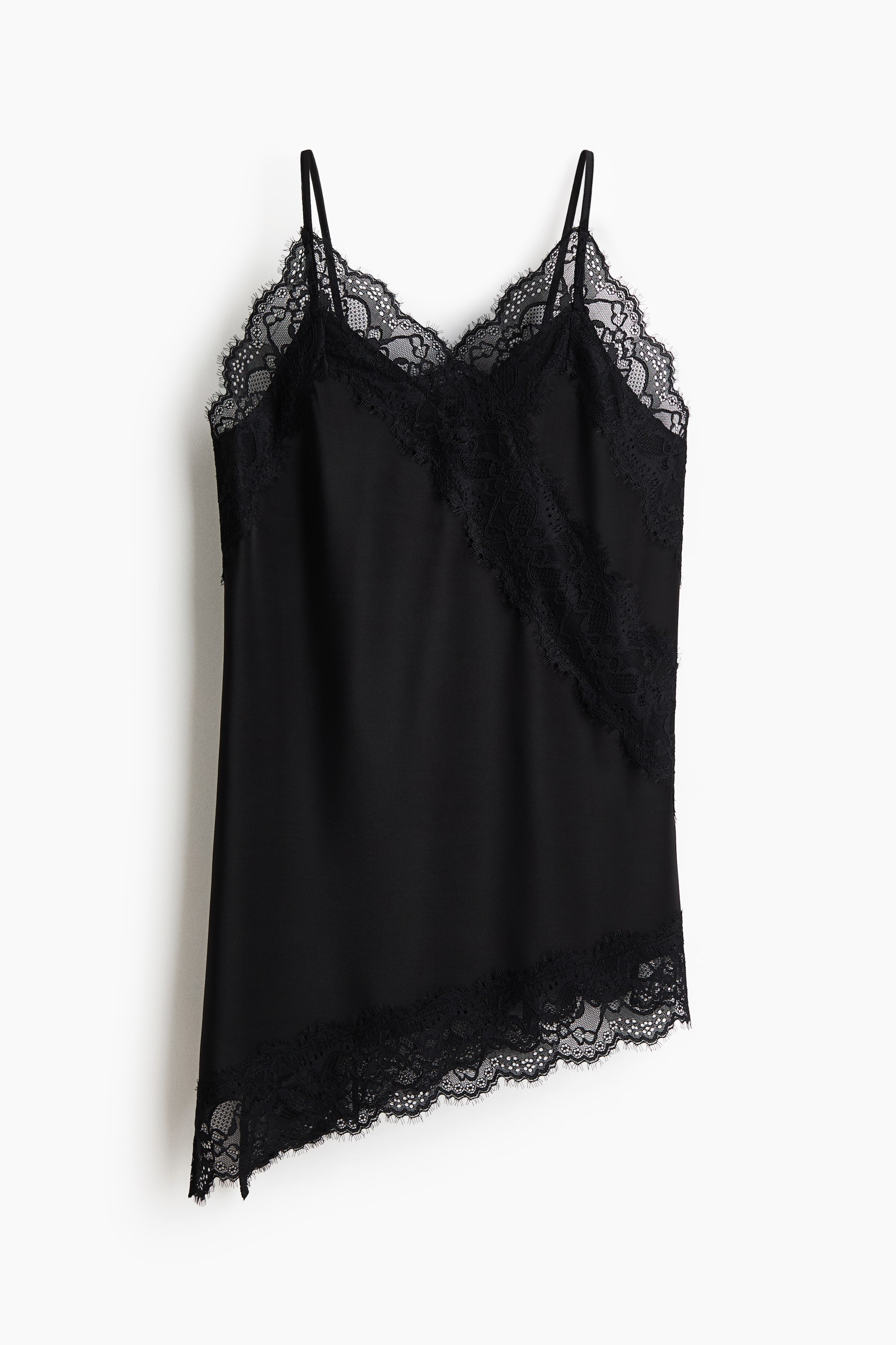 Agrandir l'image: Lace-detail jersey strappy top - Noir - FEMME | H&M CH 1
