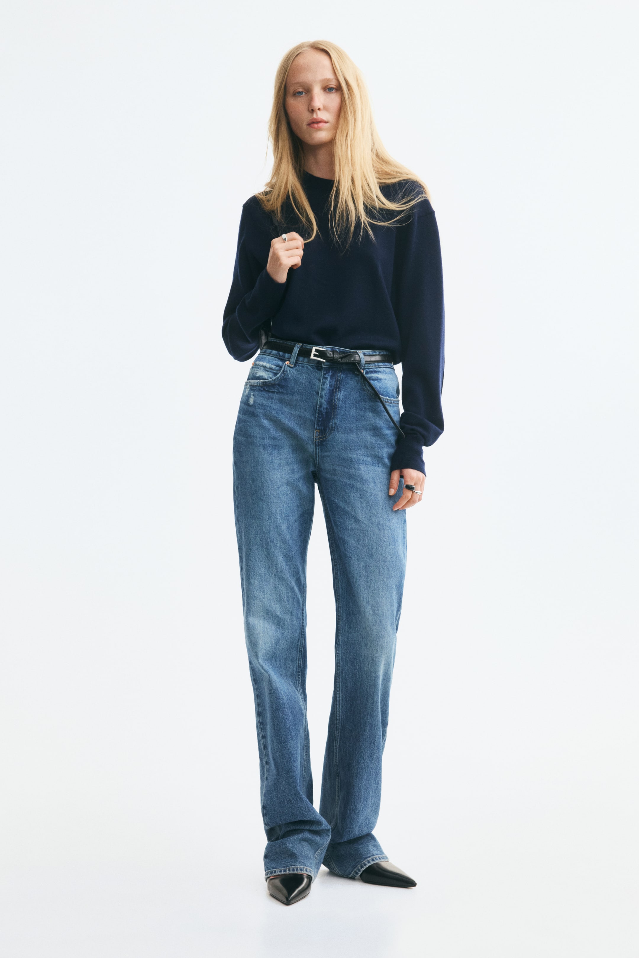 View larger image: Wool jumper - Navy blue - Ladies | H&M 1