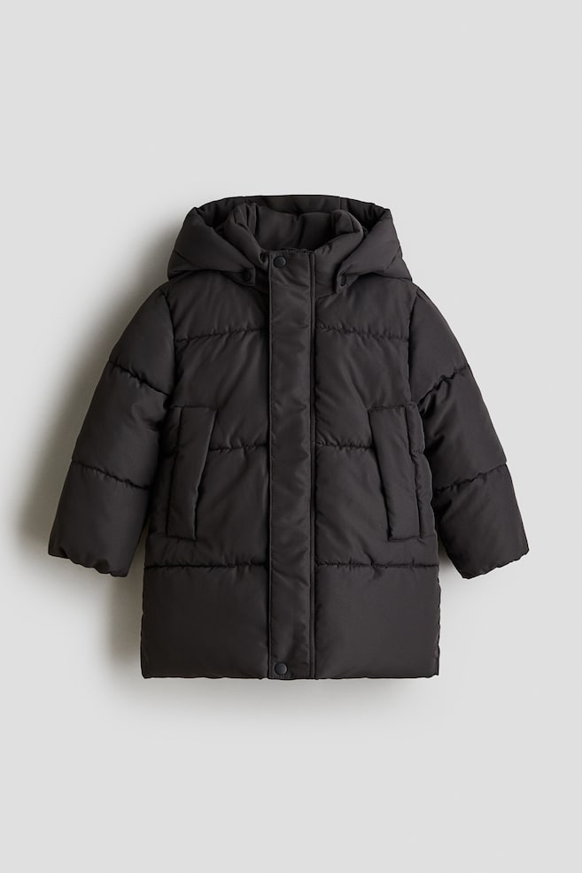 Water-repellent puffer jacket - Black - 1