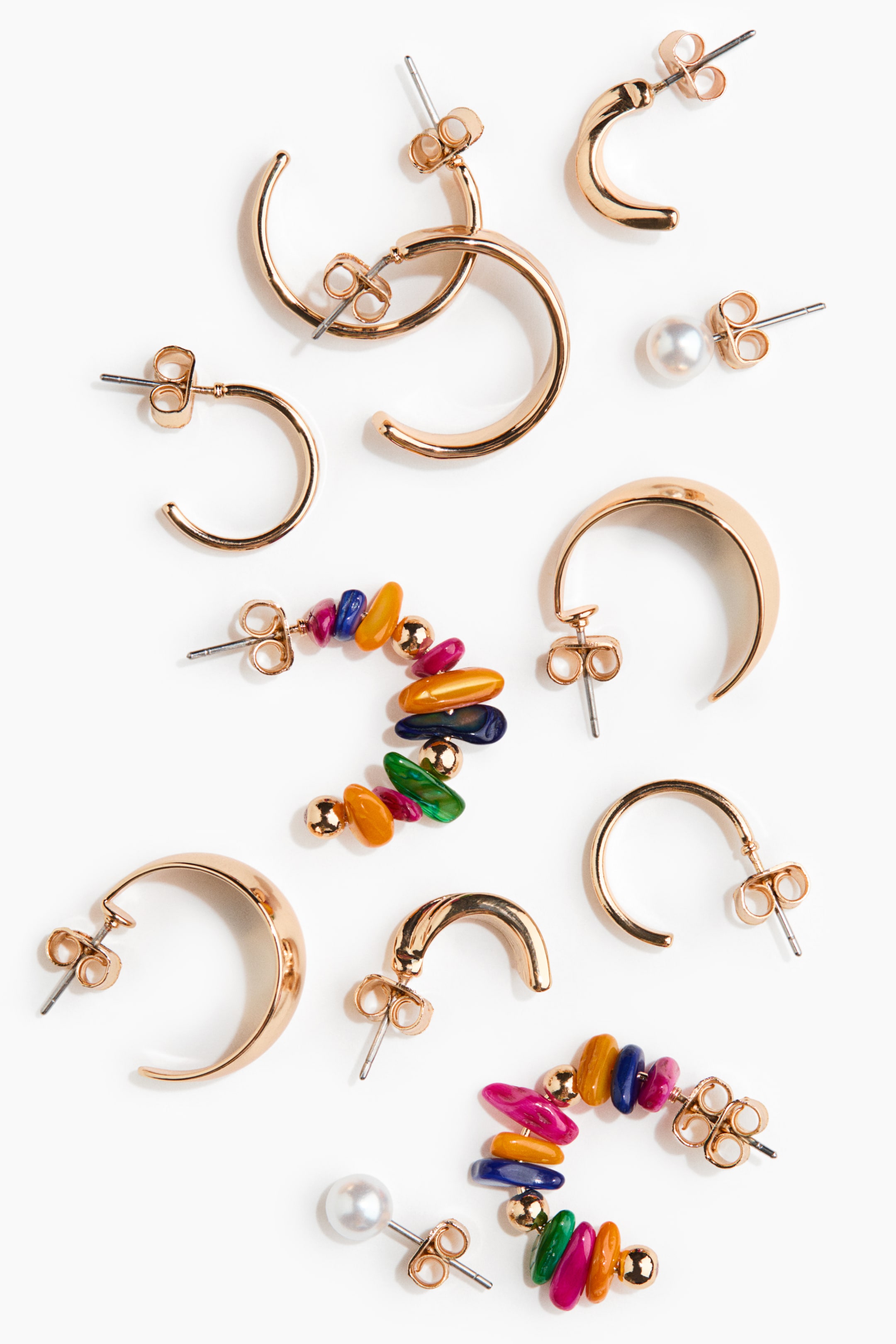 6 paires de boucles d'oreilles